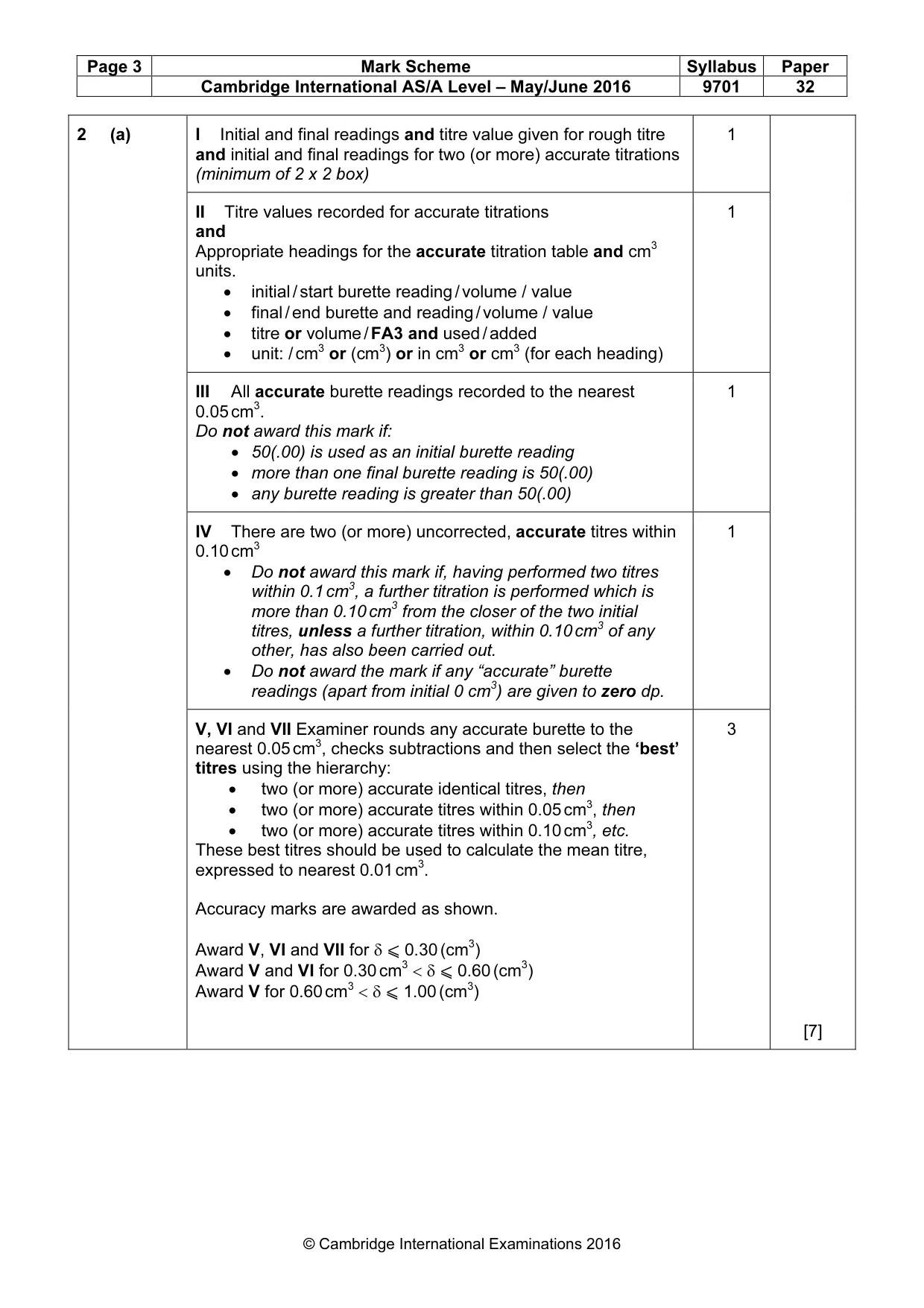 Mark scheme, page 3 of 7