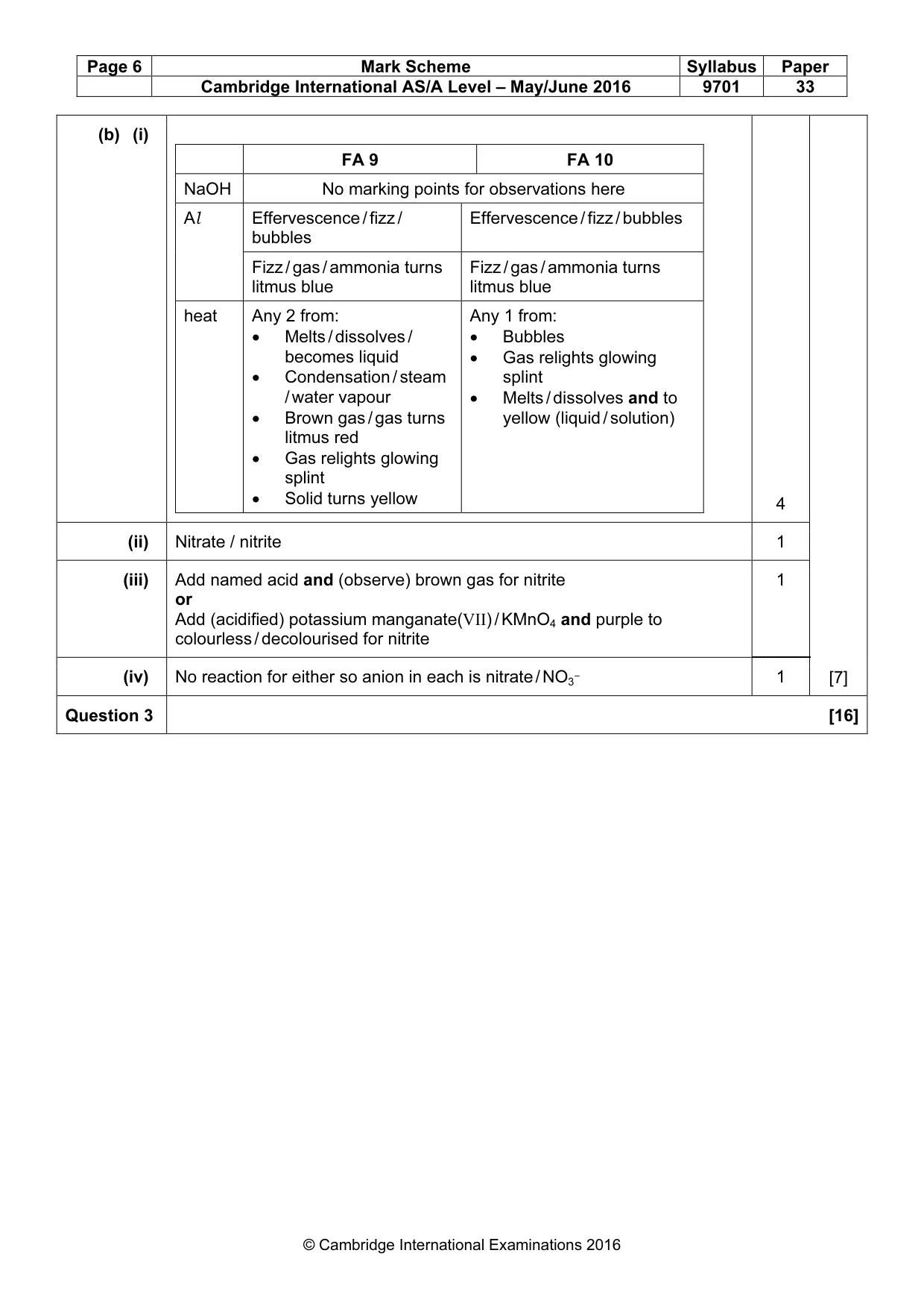 Mark scheme, page 6 of 6