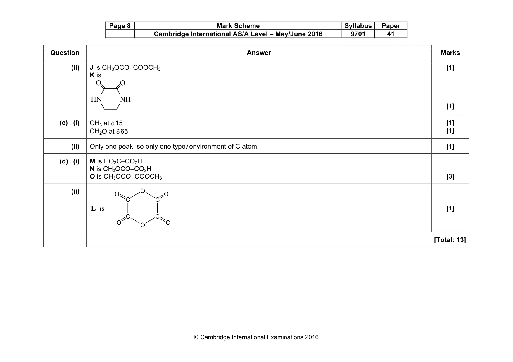 Mark scheme, page 8 of 8