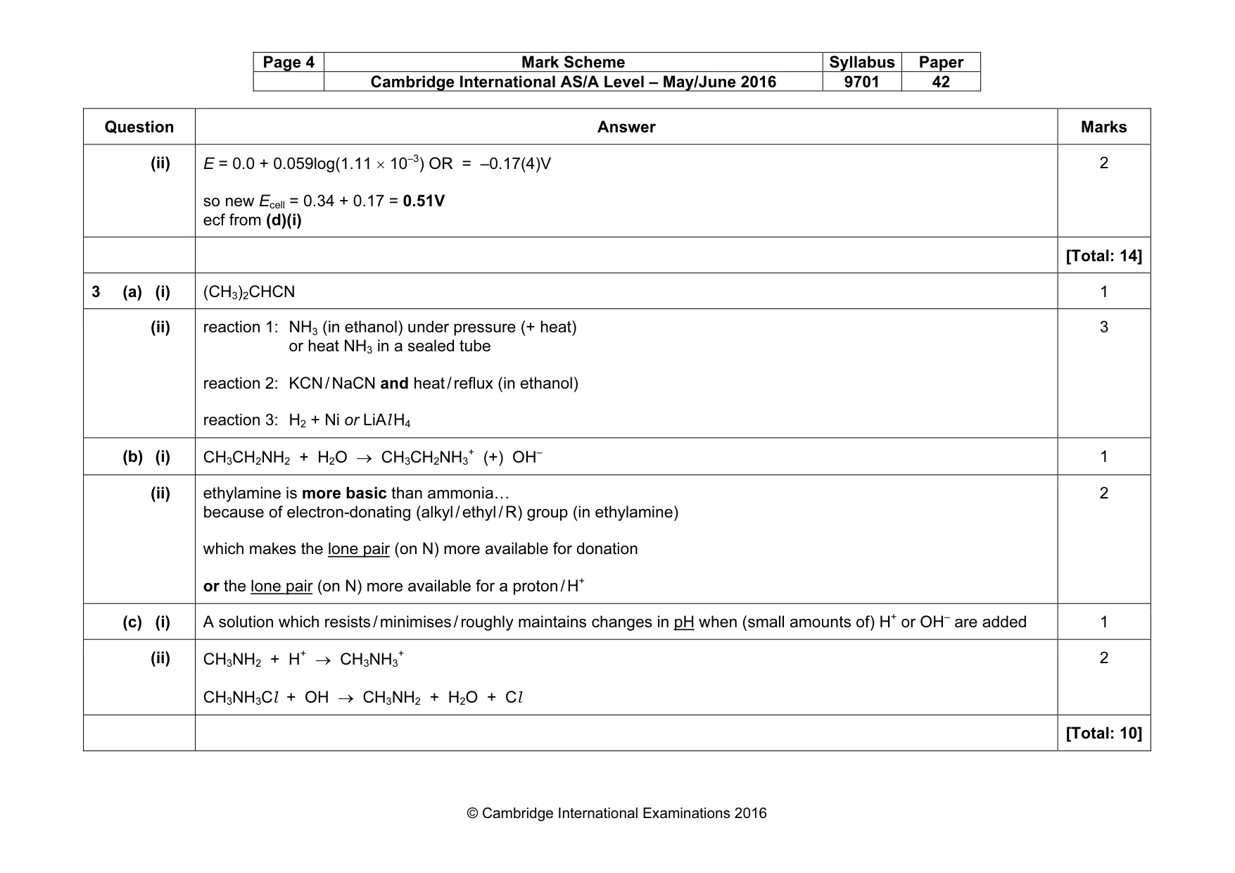 Mark scheme, page 4 of 12