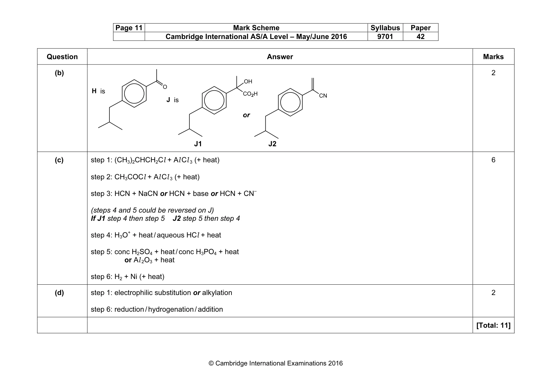 Mark scheme, page 11 of 12