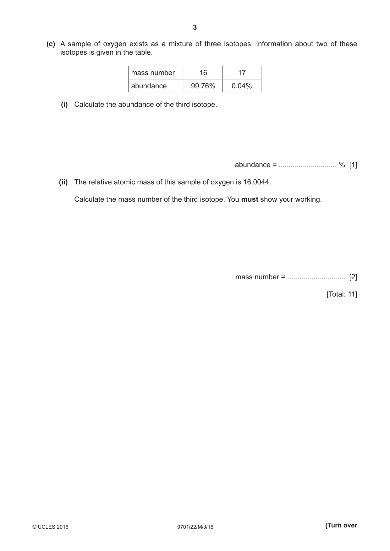 Cambridge A Level Chemistry 9701 2016 May/June Paper 2 · Variant 2 question paper, page 3 of 12