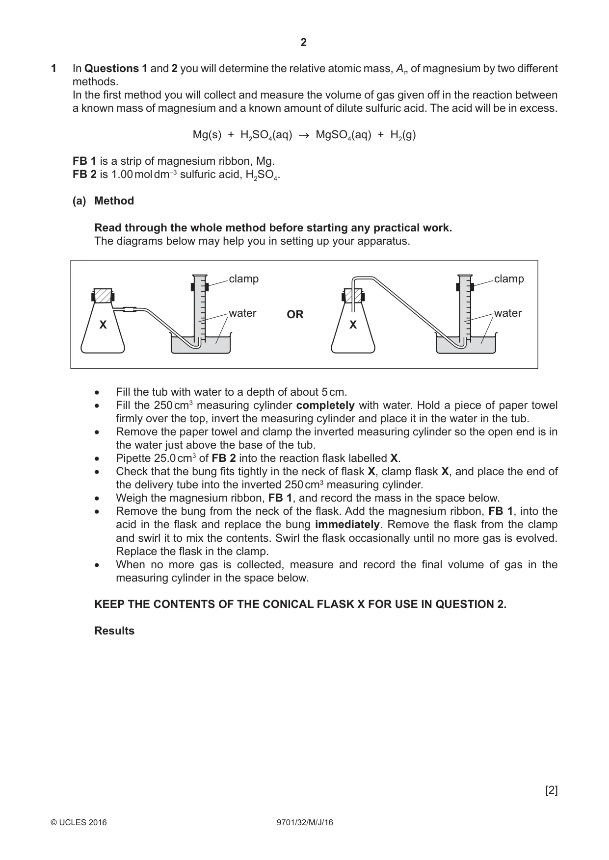 Cambridge A Level Chemistry 9701 2016 May/June Paper 3 · Variant 2 question paper, page 2 of 12