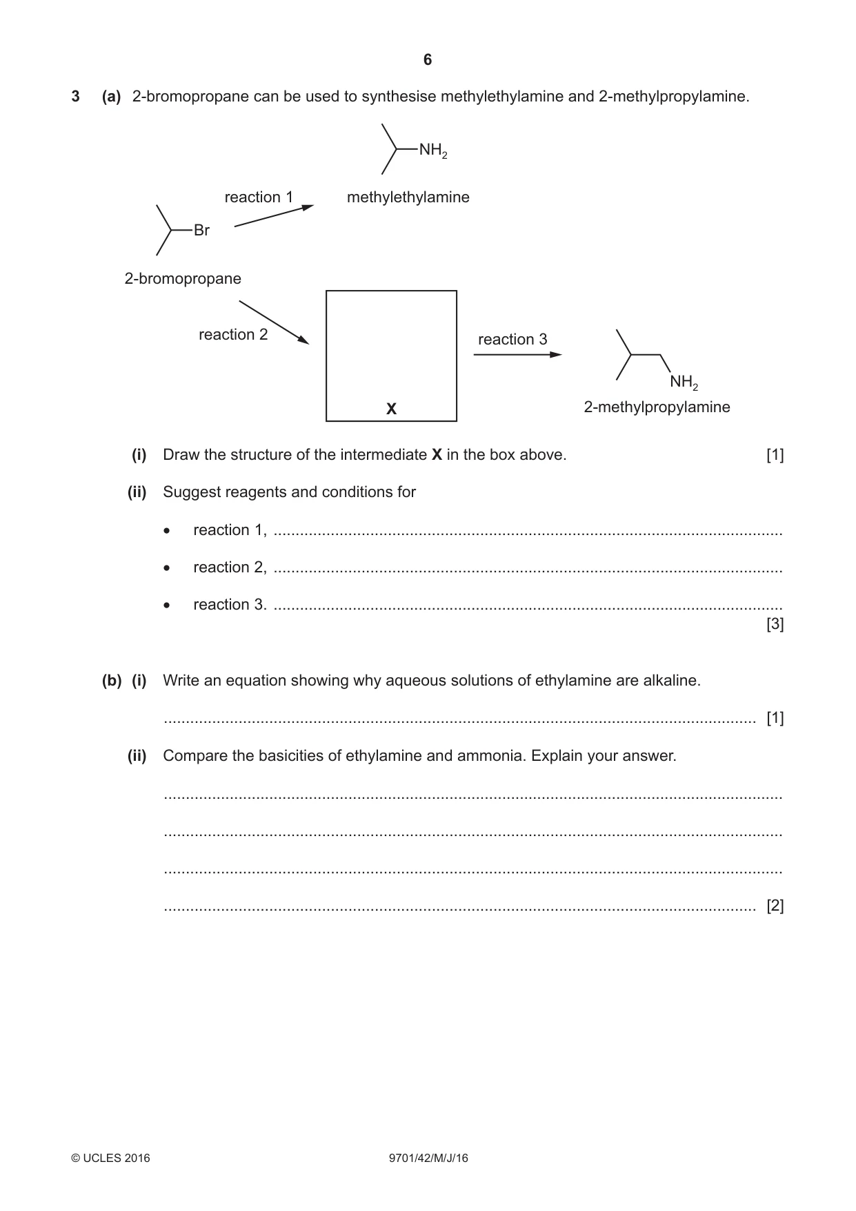 Cambridge A Level Chemistry 9701 2016 May/June Paper 4 · Variant 2 question paper, page 6 of 20