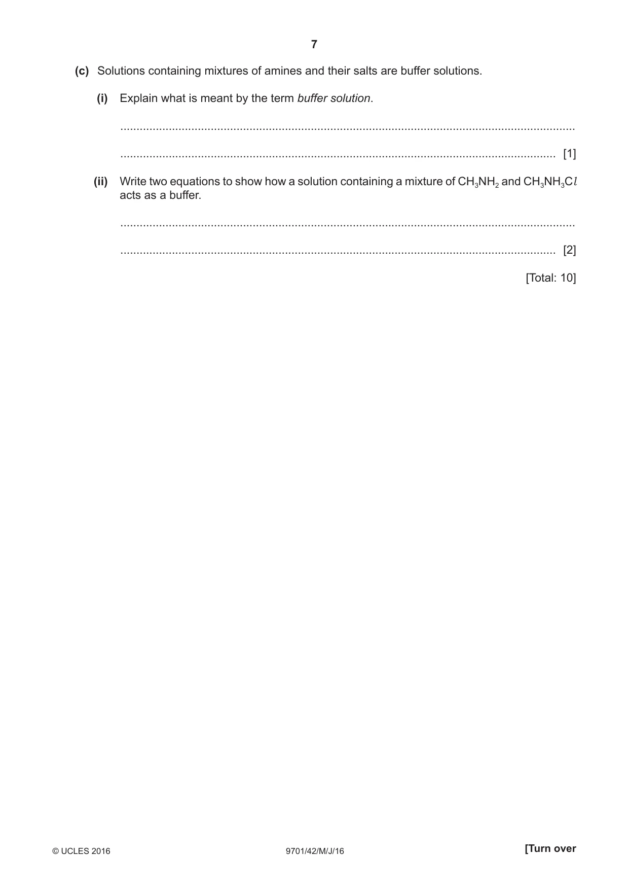 Cambridge A Level Chemistry 9701 2016 May/June Paper 4 · Variant 2 question paper, page 7 of 20