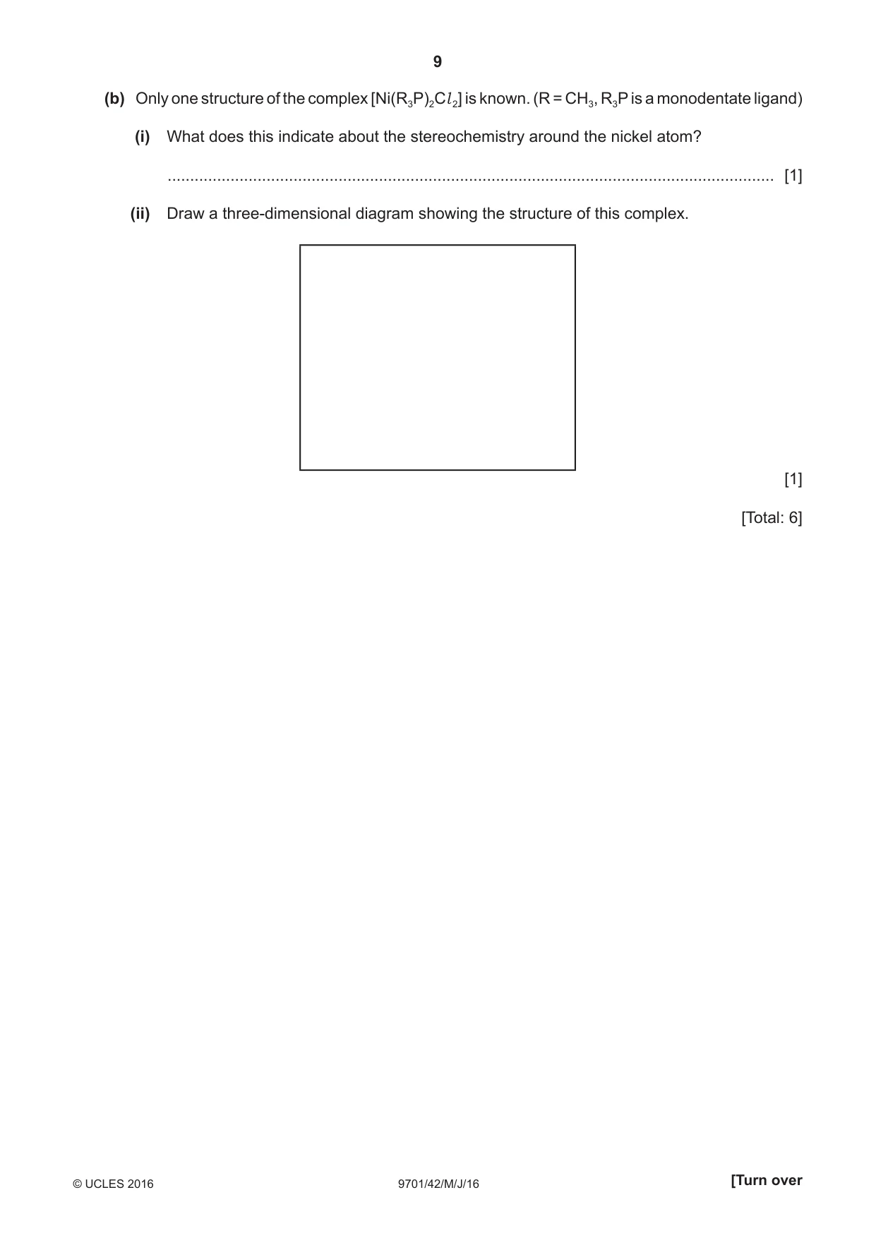 Cambridge A Level Chemistry 9701 2016 May/June Paper 4 · Variant 2 question paper, page 9 of 20