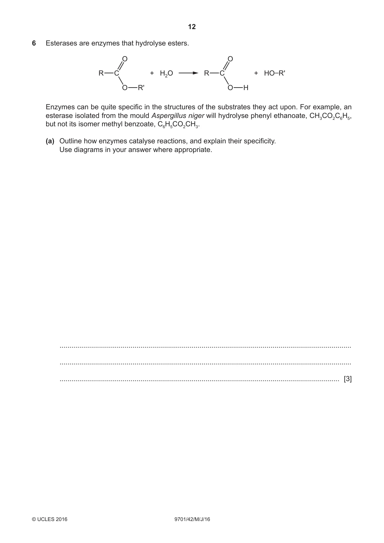 Cambridge A Level Chemistry 9701 2016 May/June Paper 4 · Variant 2 question paper, page 12 of 20