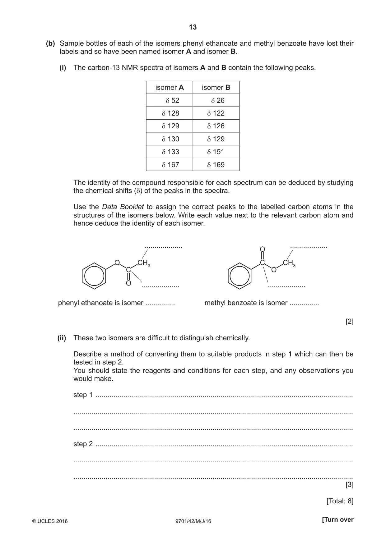Cambridge A Level Chemistry 9701 2016 May/June Paper 4 · Variant 2 question paper, page 13 of 20