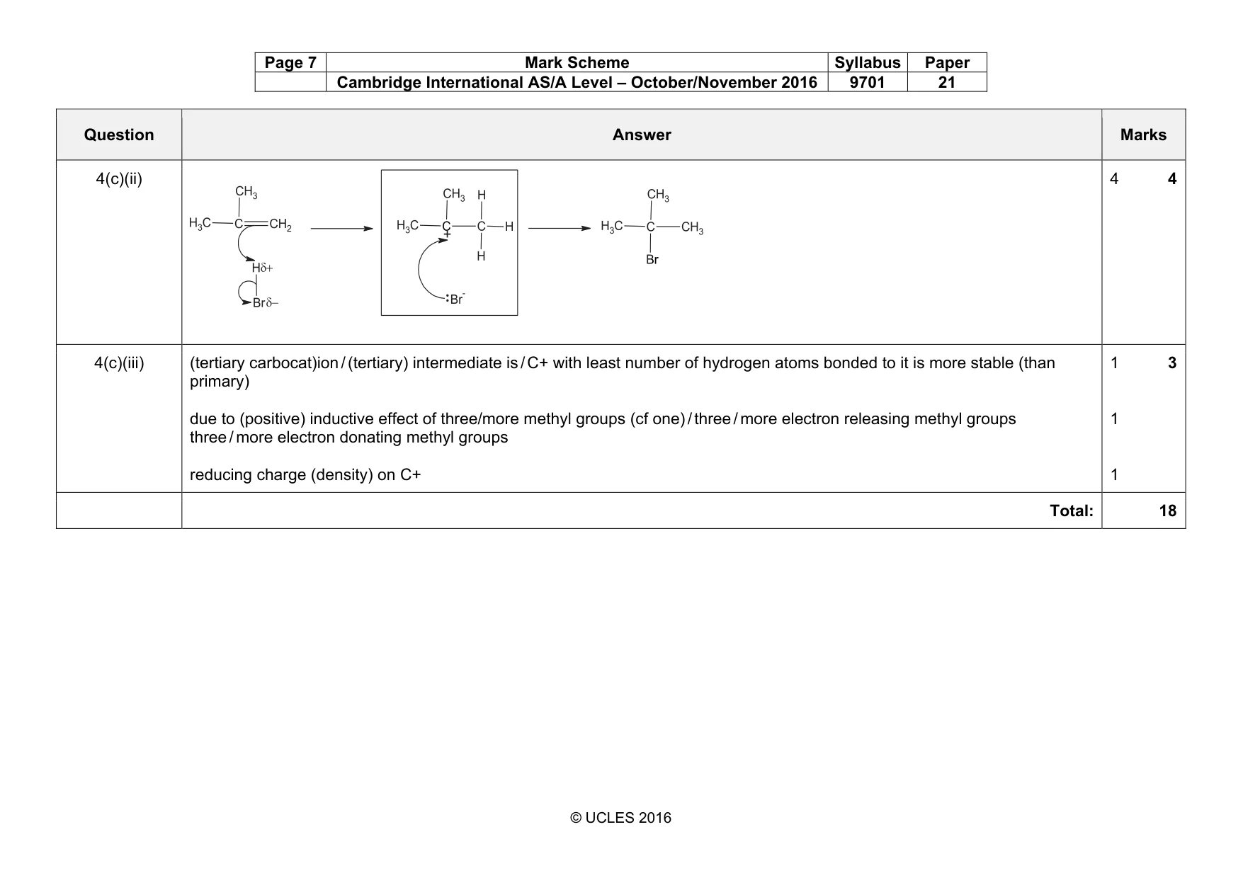 Mark scheme, page 7 of 8