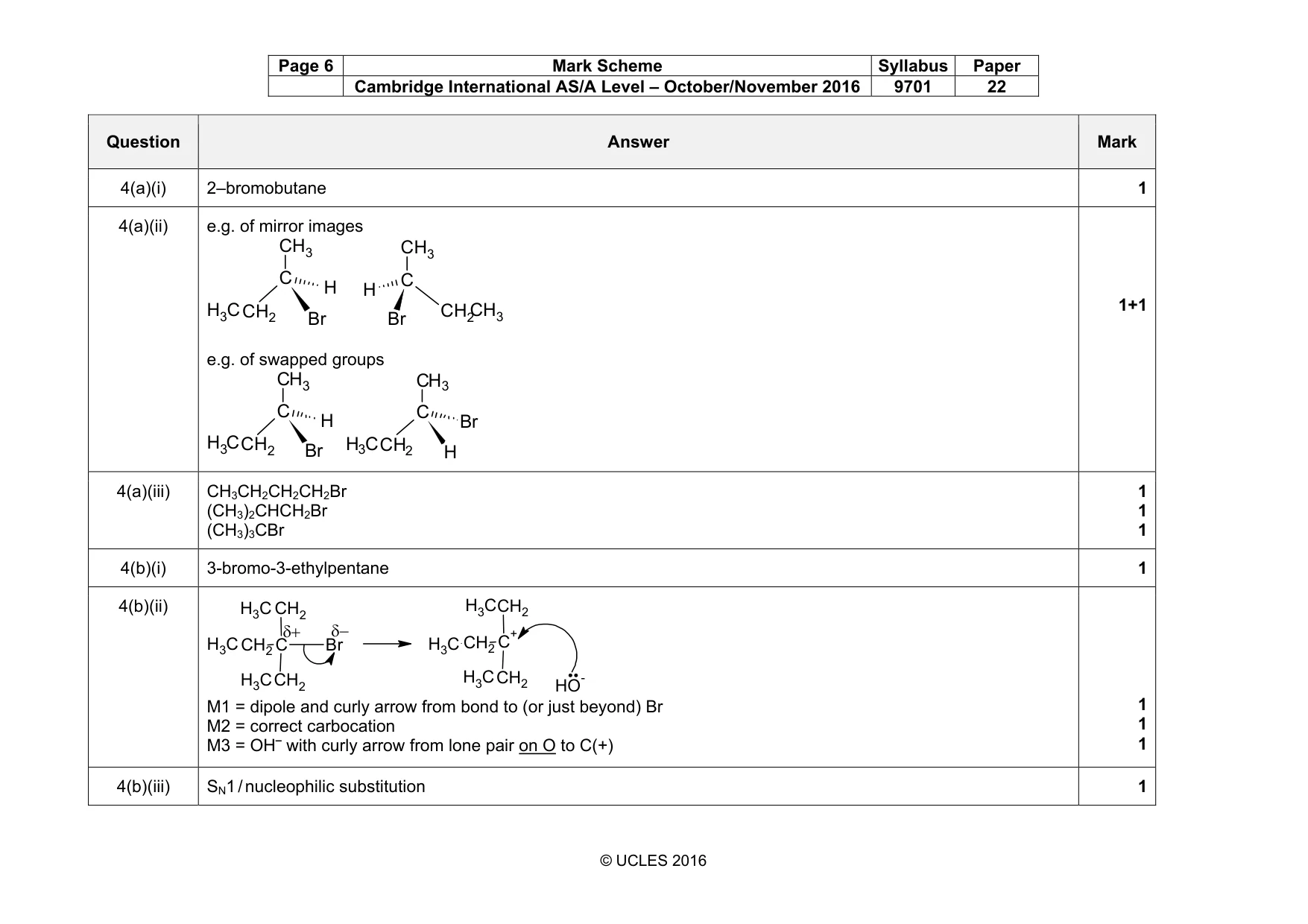 Mark scheme, page 6 of 8