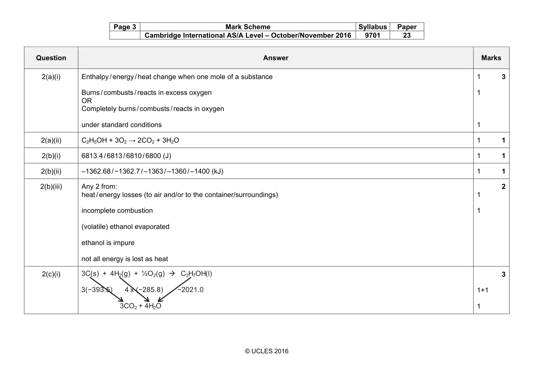 Mark scheme, page 3 of 8