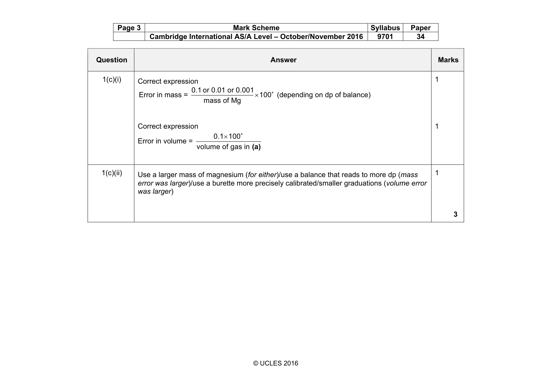 Mark scheme, page 3 of 10