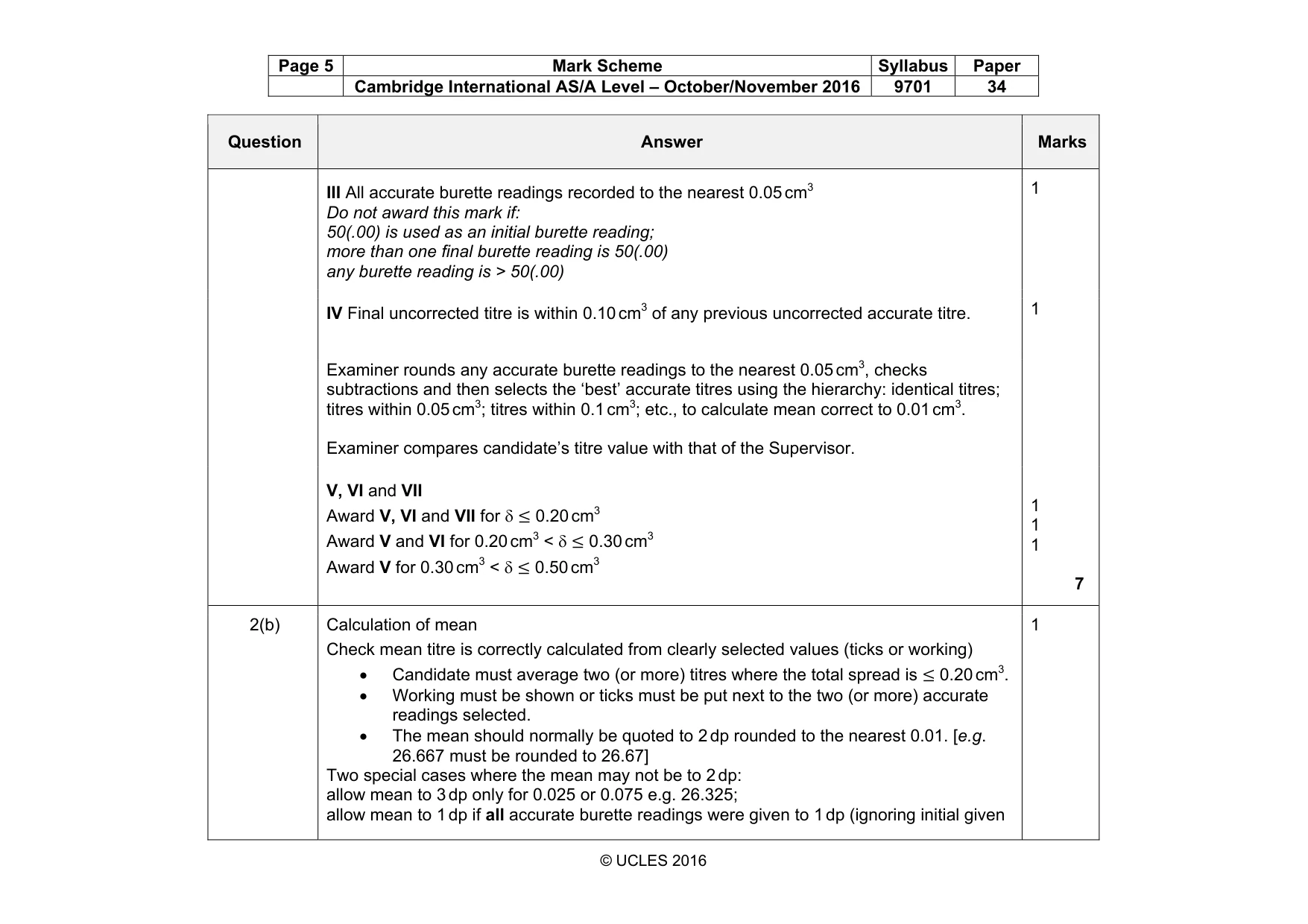 Mark scheme, page 5 of 10