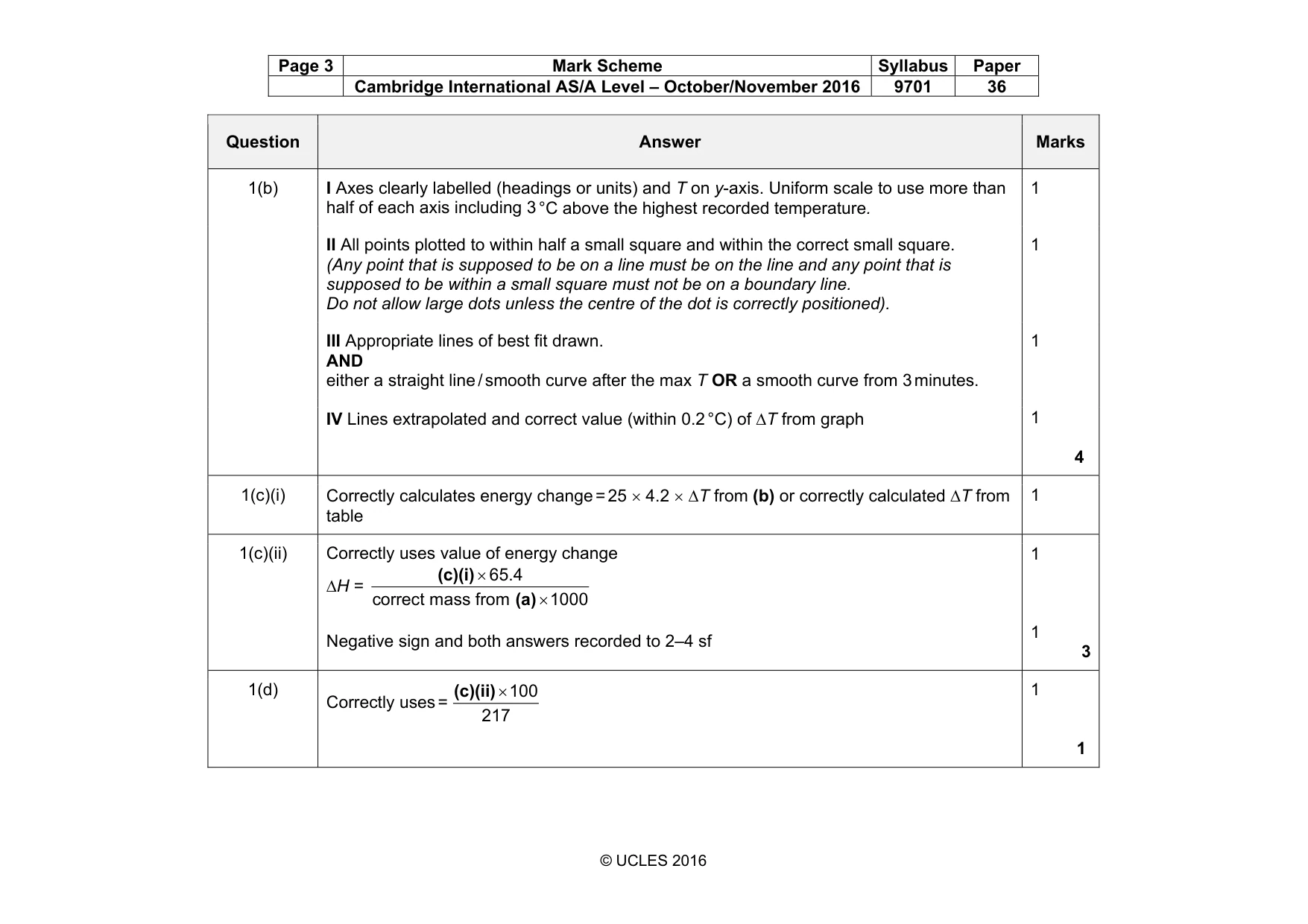 Mark scheme, page 3 of 8