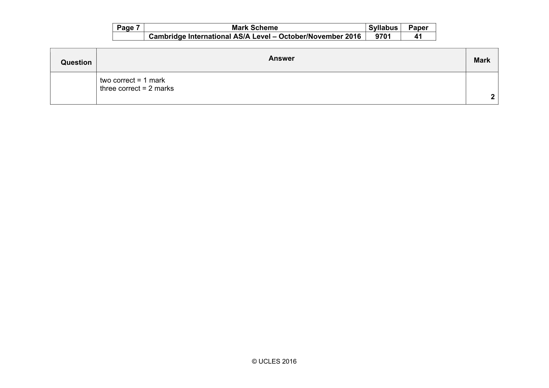 Mark scheme, page 7 of 17