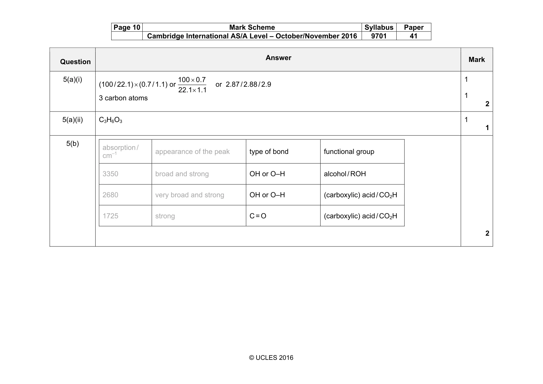 Mark scheme, page 10 of 17