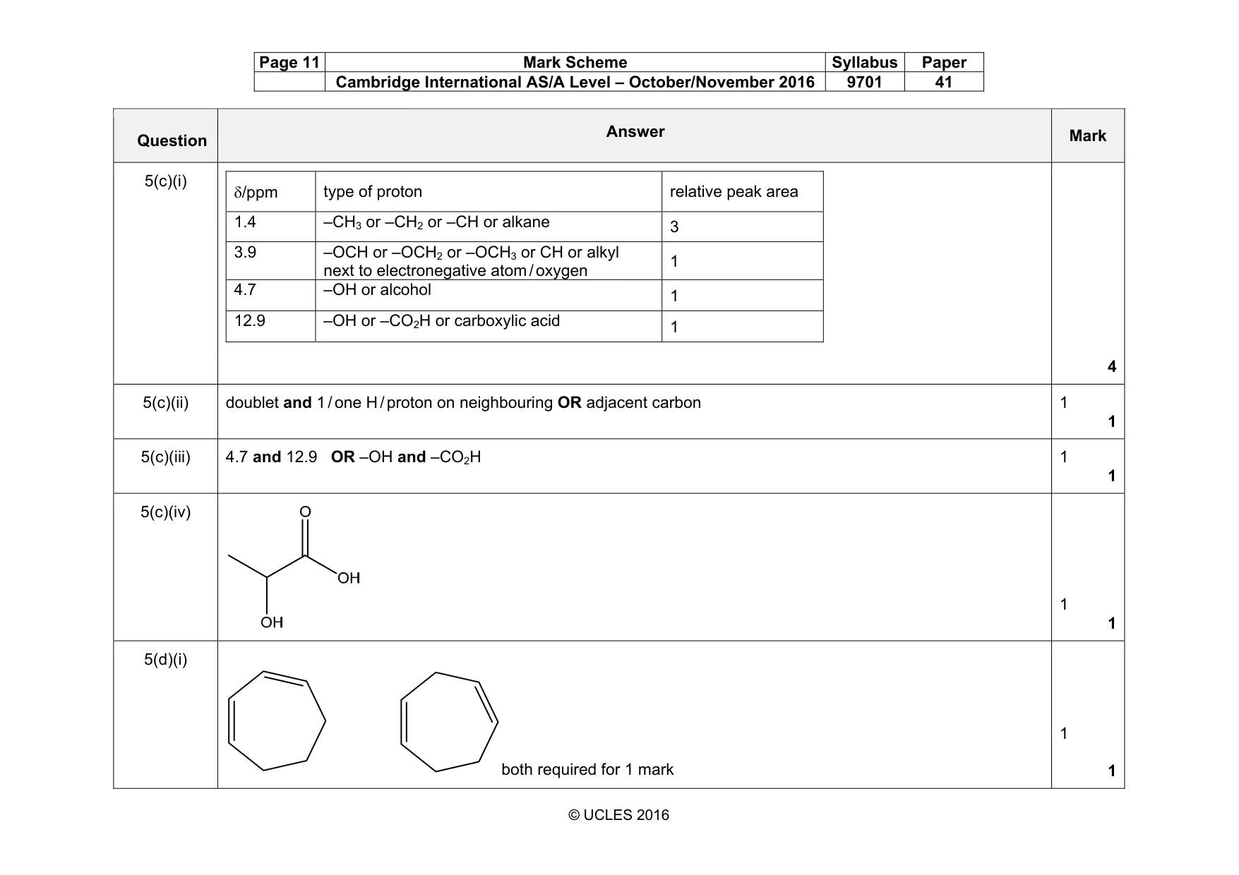 Mark scheme, page 11 of 17