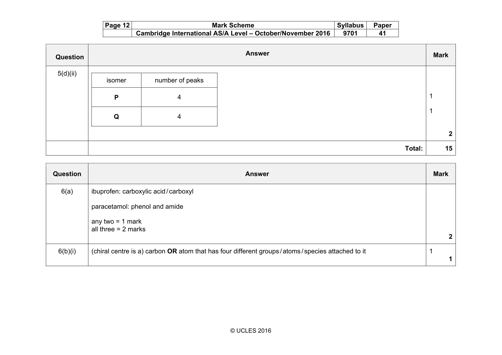 Mark scheme, page 12 of 17