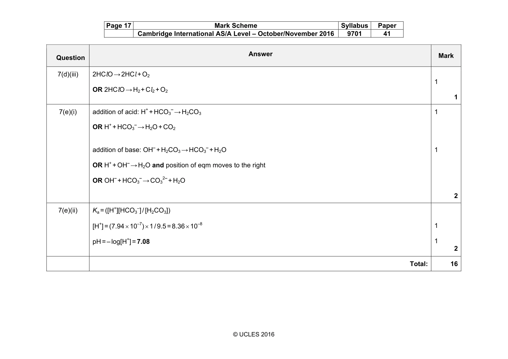 Mark scheme, page 17 of 17