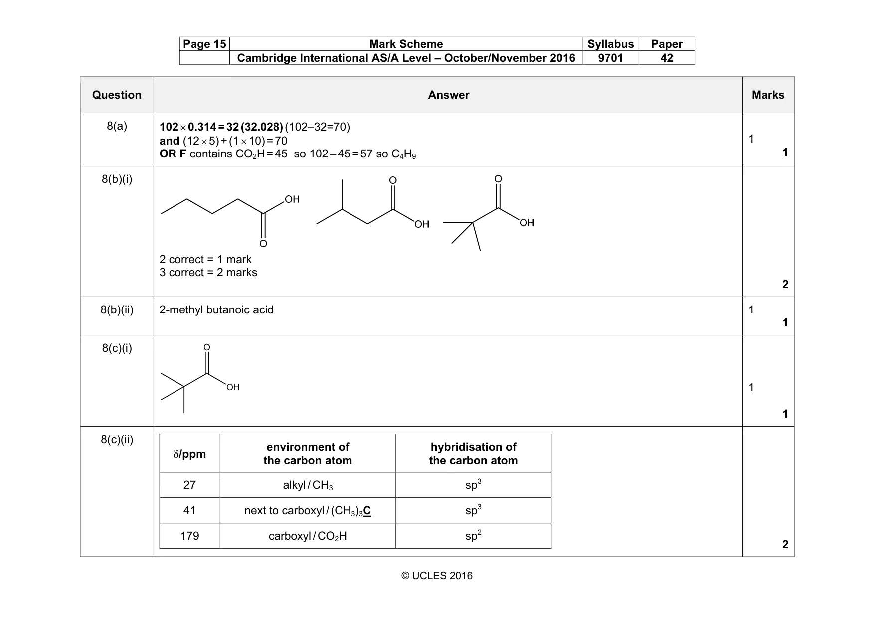 Mark scheme, page 15 of 16
