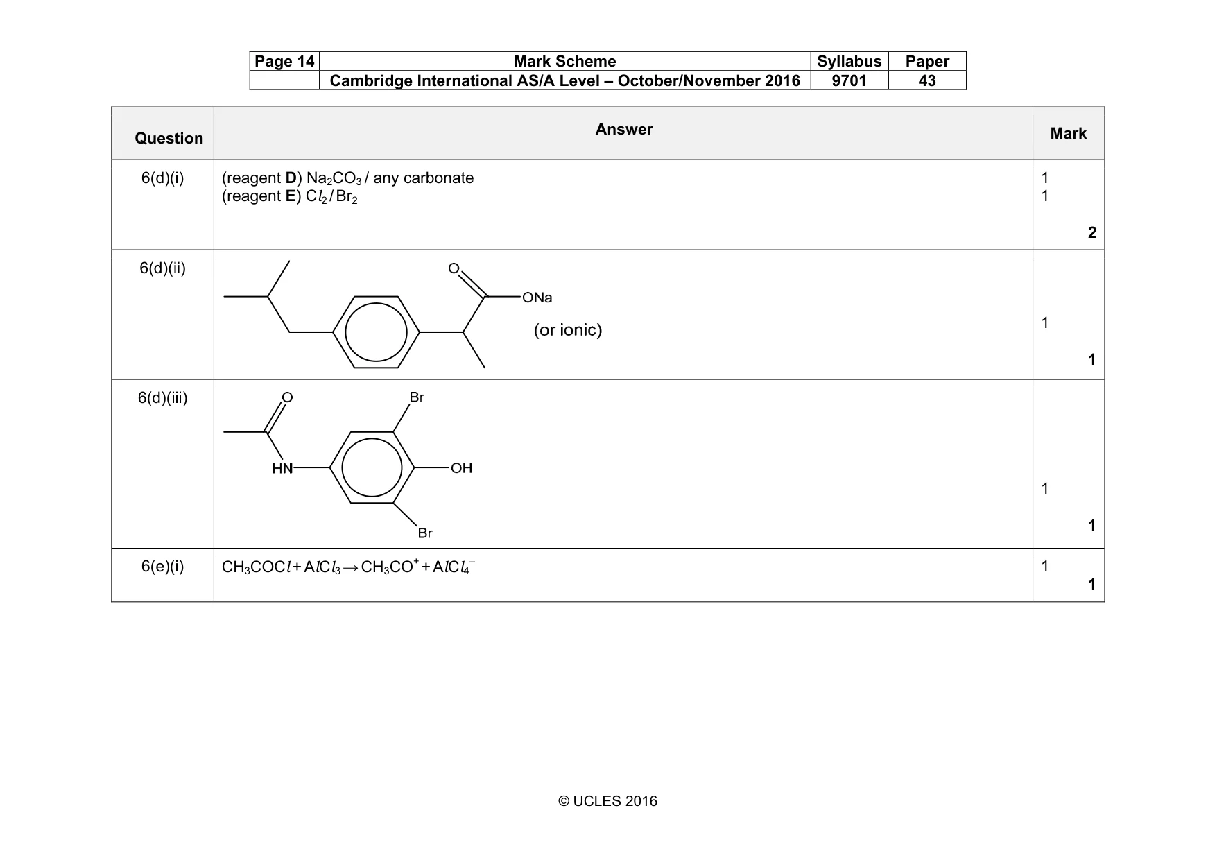 Mark scheme, page 14 of 17