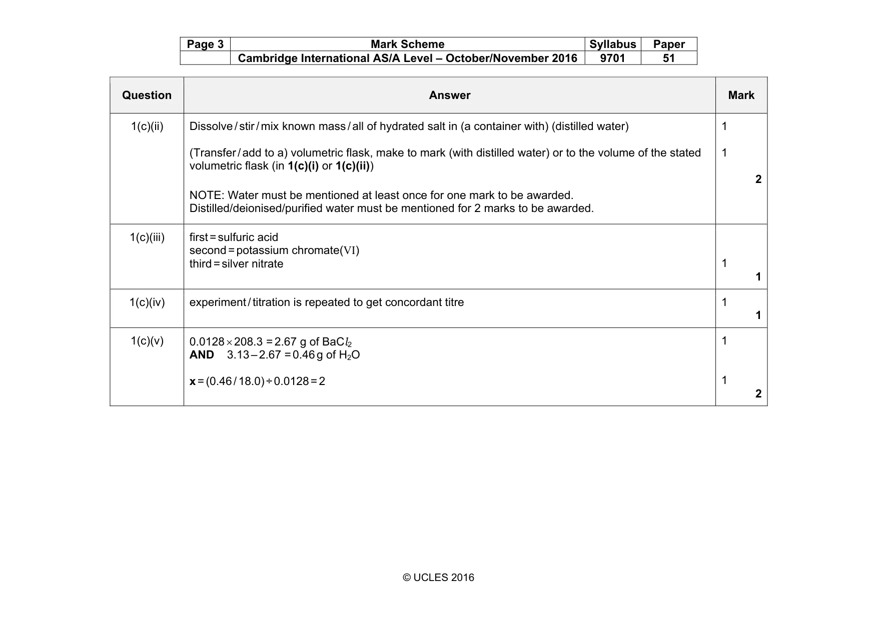 Mark scheme, page 3 of 7