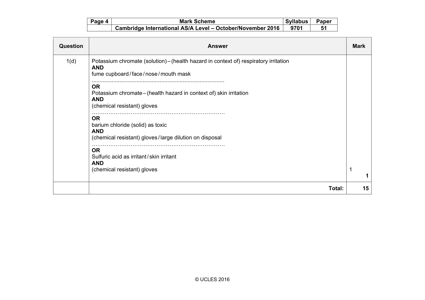 Mark scheme, page 4 of 7