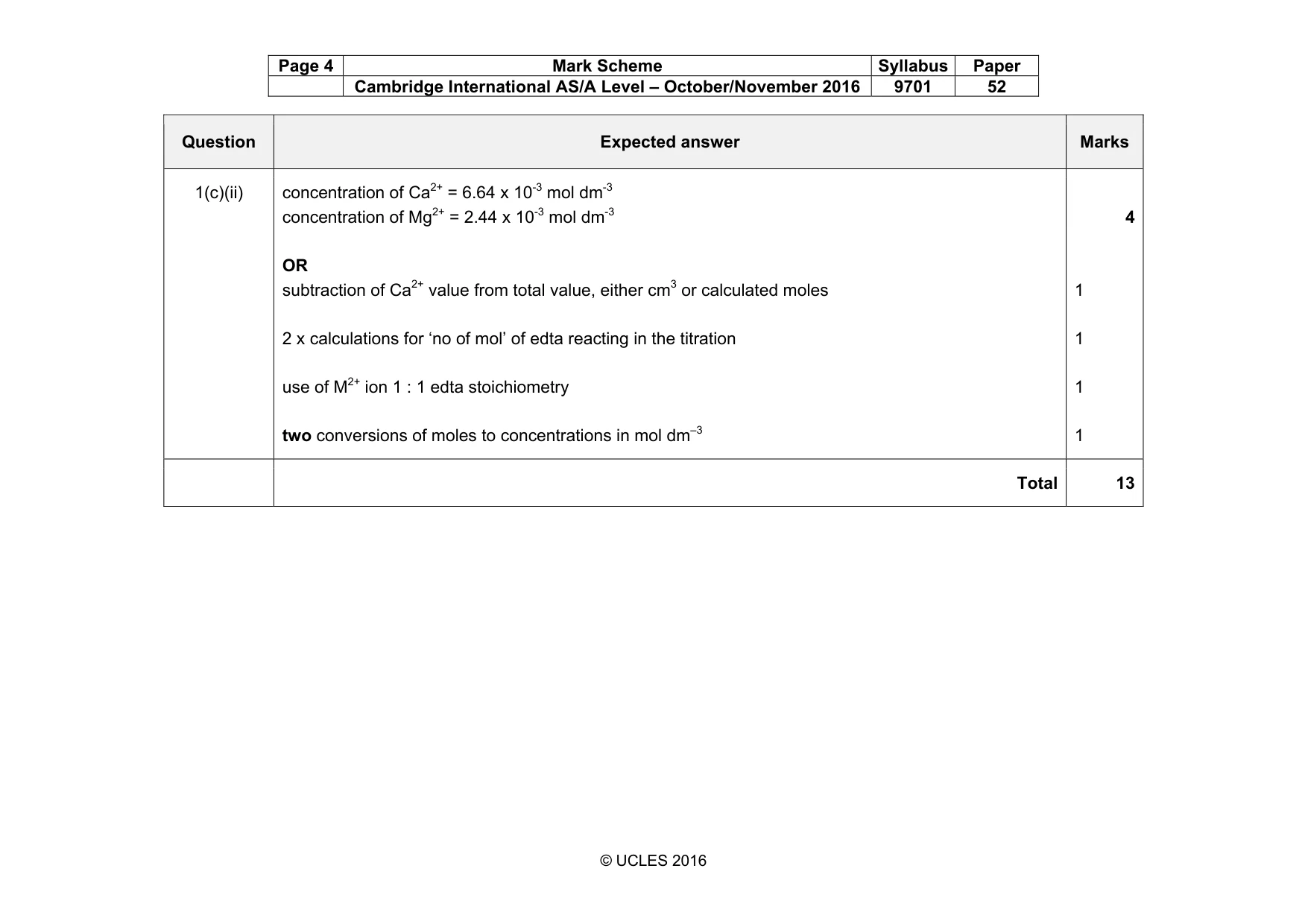 Mark scheme, page 4 of 7