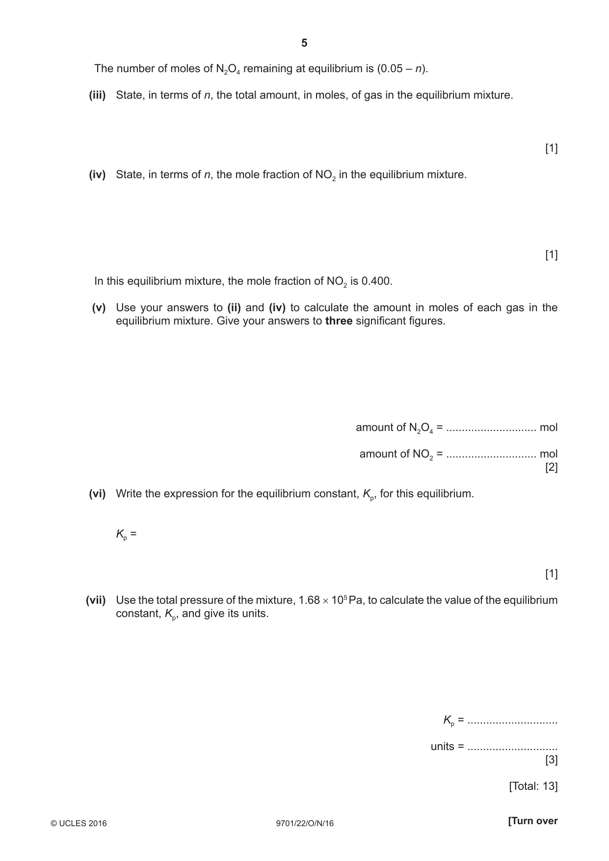 Cambridge A Level Chemistry 9701 2016 Oct/Nov Paper 2 · Variant 2 question paper, page 5 of 12