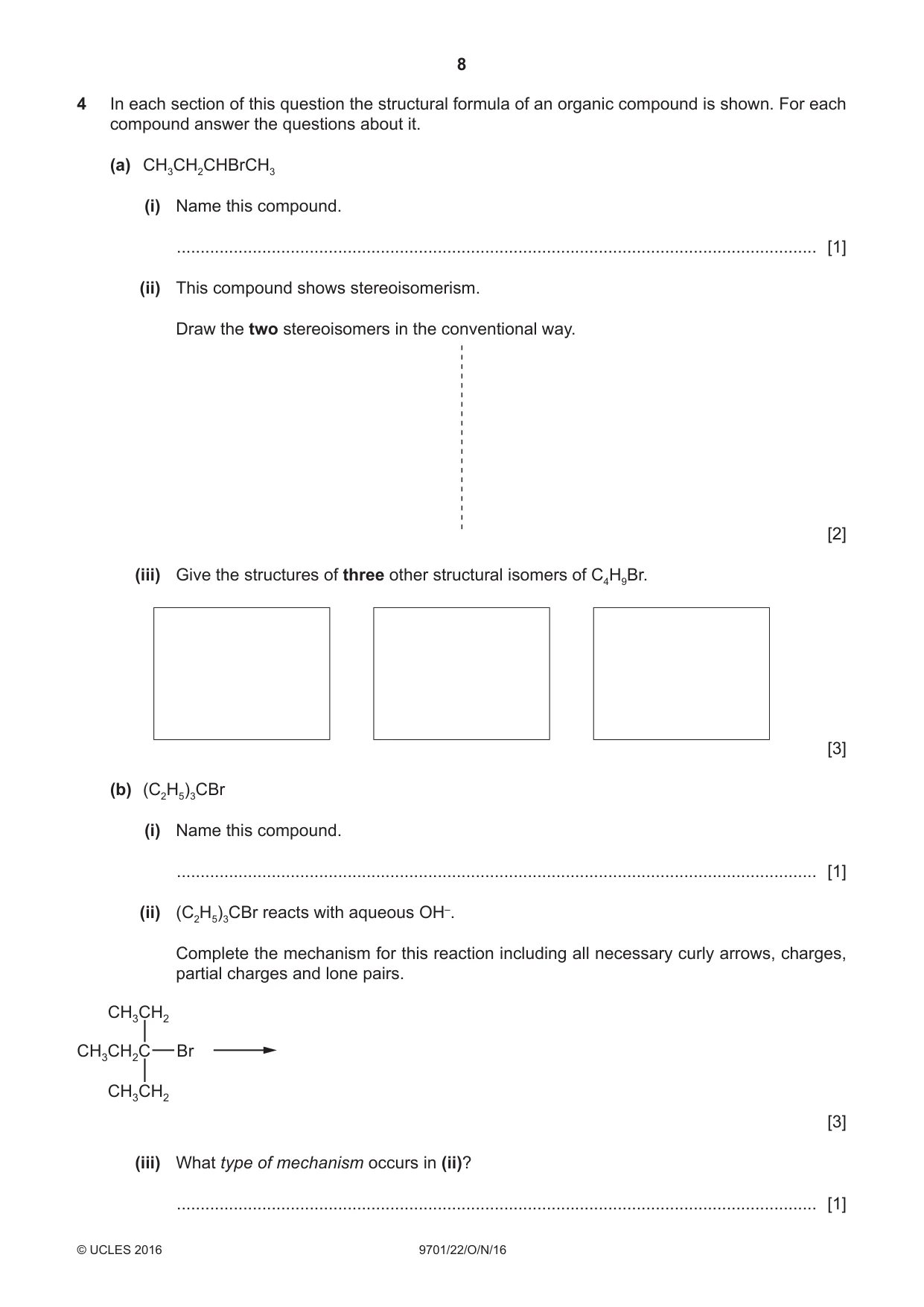 Cambridge A Level Chemistry 9701 2016 Oct/Nov Paper 2 · Variant 2 question paper, page 8 of 12