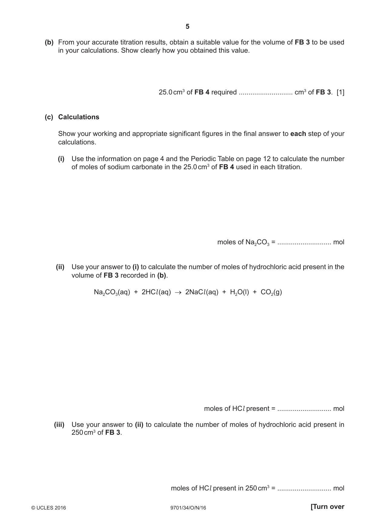 Cambridge A Level Chemistry 9701 2016 Oct/Nov Paper 3 · Variant 4 question paper, page 5 of 12