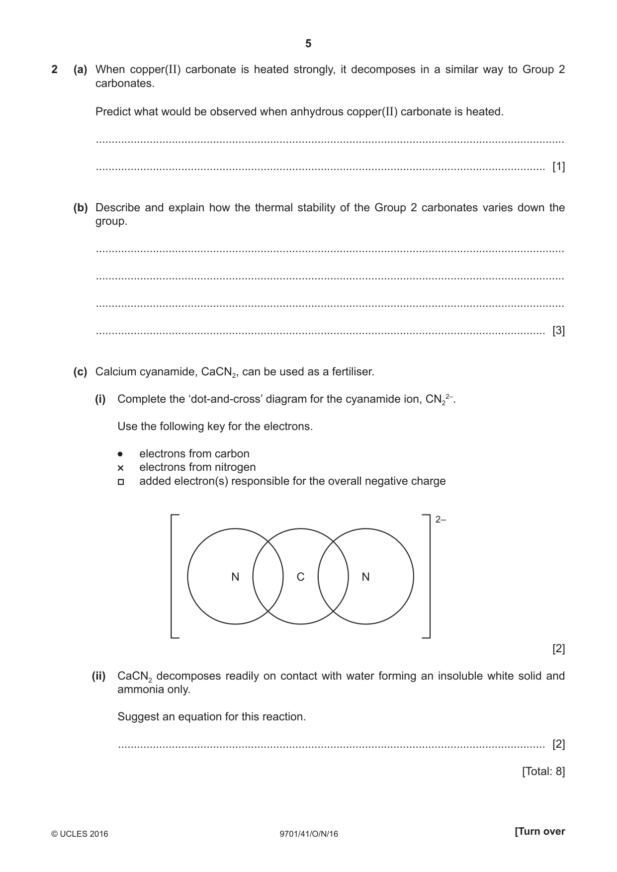 Cambridge A Level Chemistry 9701 2016 Oct/Nov Paper 4 · Variant 1 question paper, page 5 of 20
