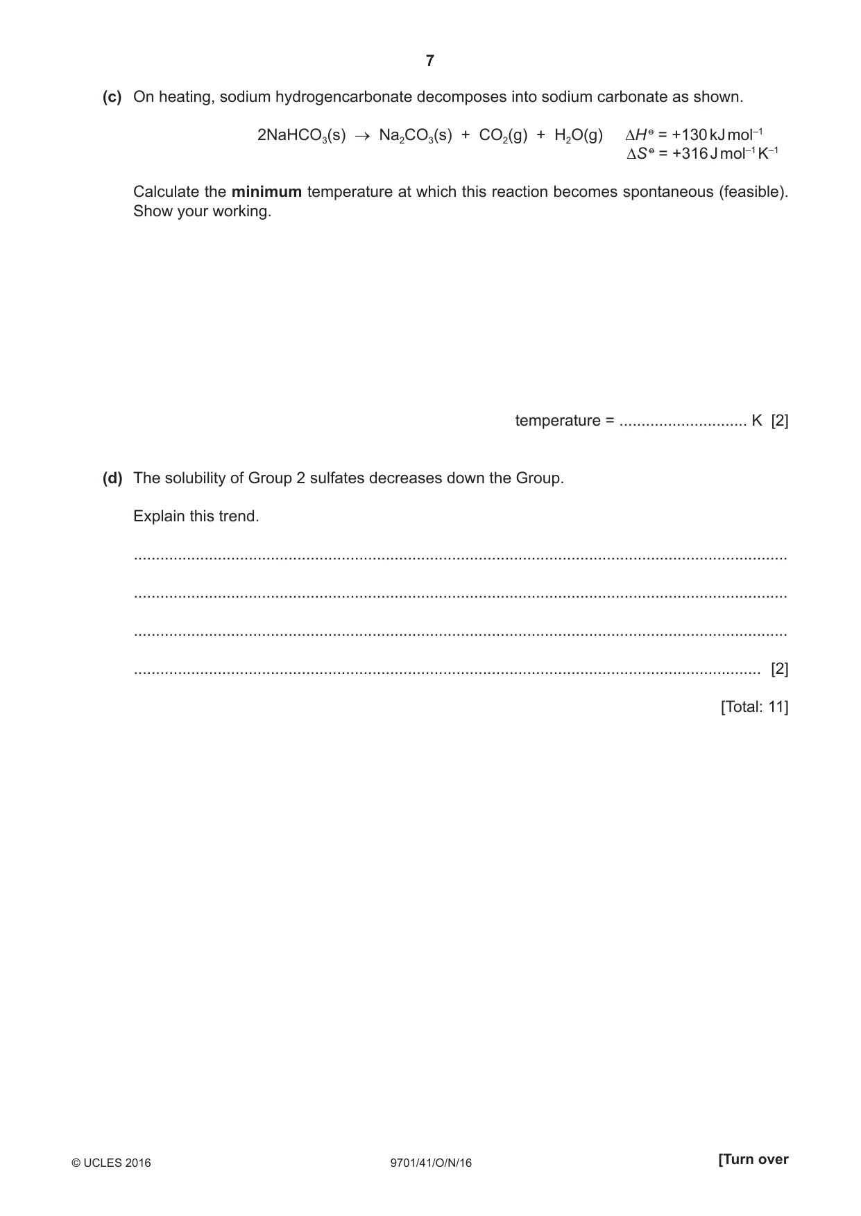 Cambridge A Level Chemistry 9701 2016 Oct/Nov Paper 4 · Variant 1 question paper, page 7 of 20