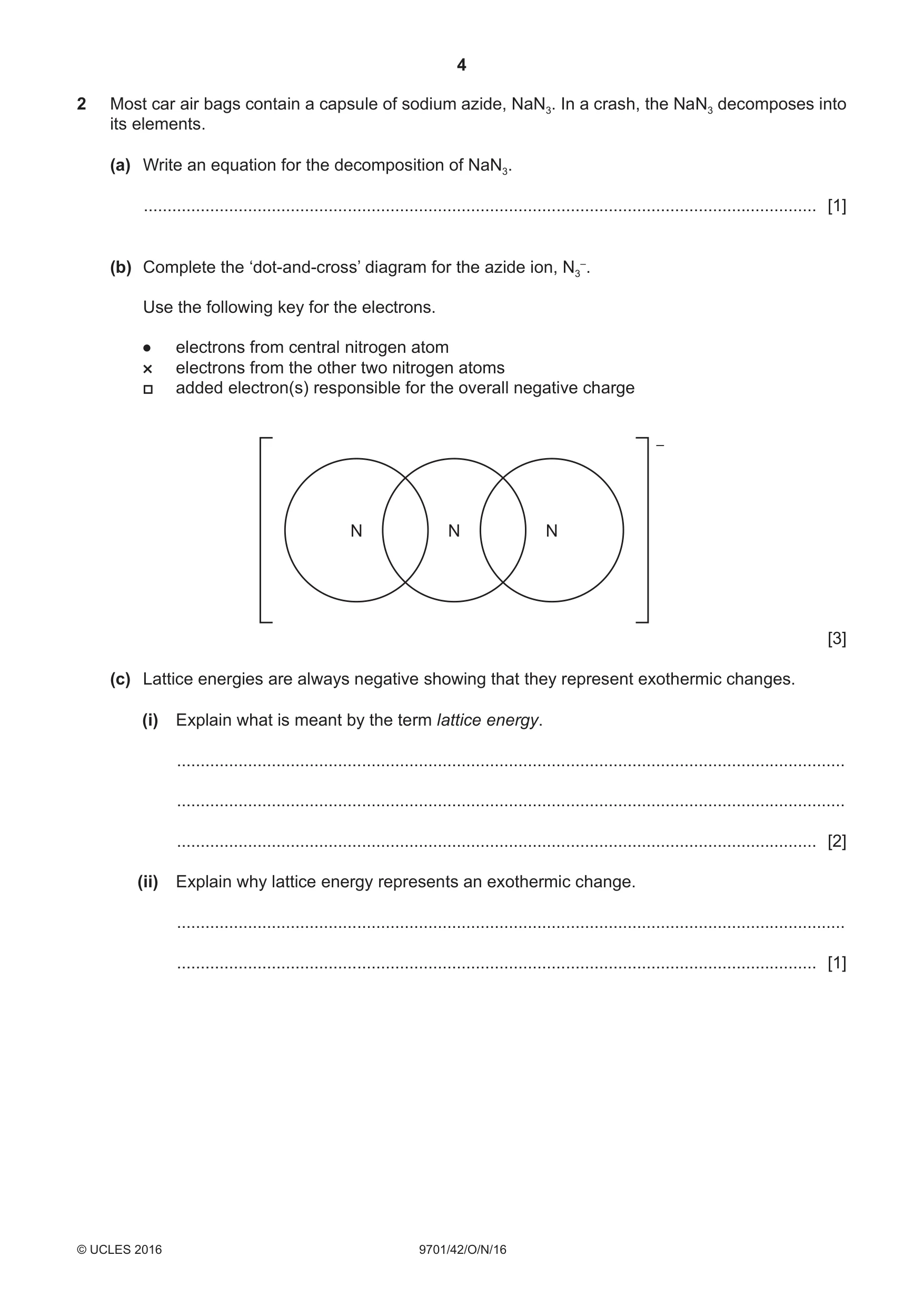 Cambridge A Level Chemistry 9701 2016 Oct/Nov Paper 4 · Variant 2 question paper, page 4 of 20