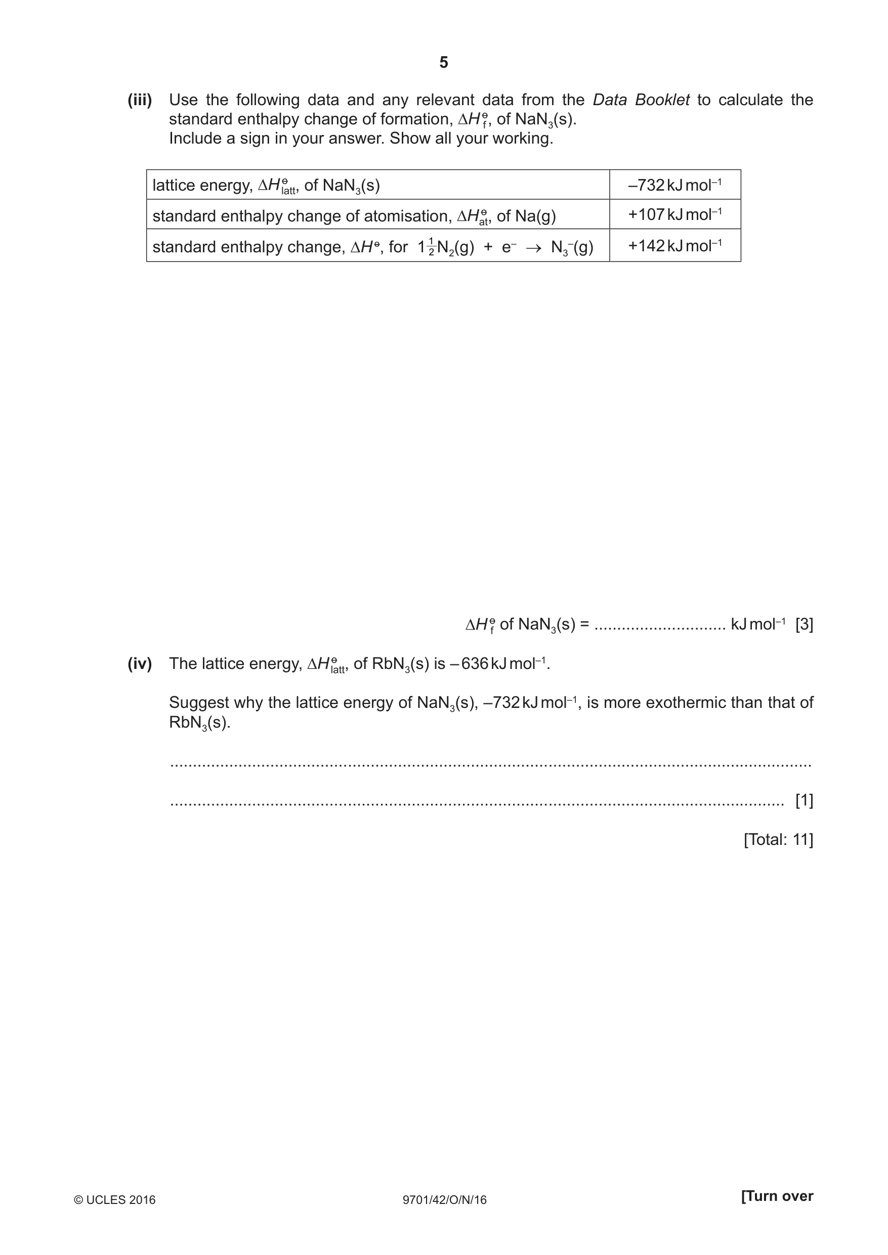 Cambridge A Level Chemistry 9701 2016 Oct/Nov Paper 4 · Variant 2 question paper, page 5 of 20