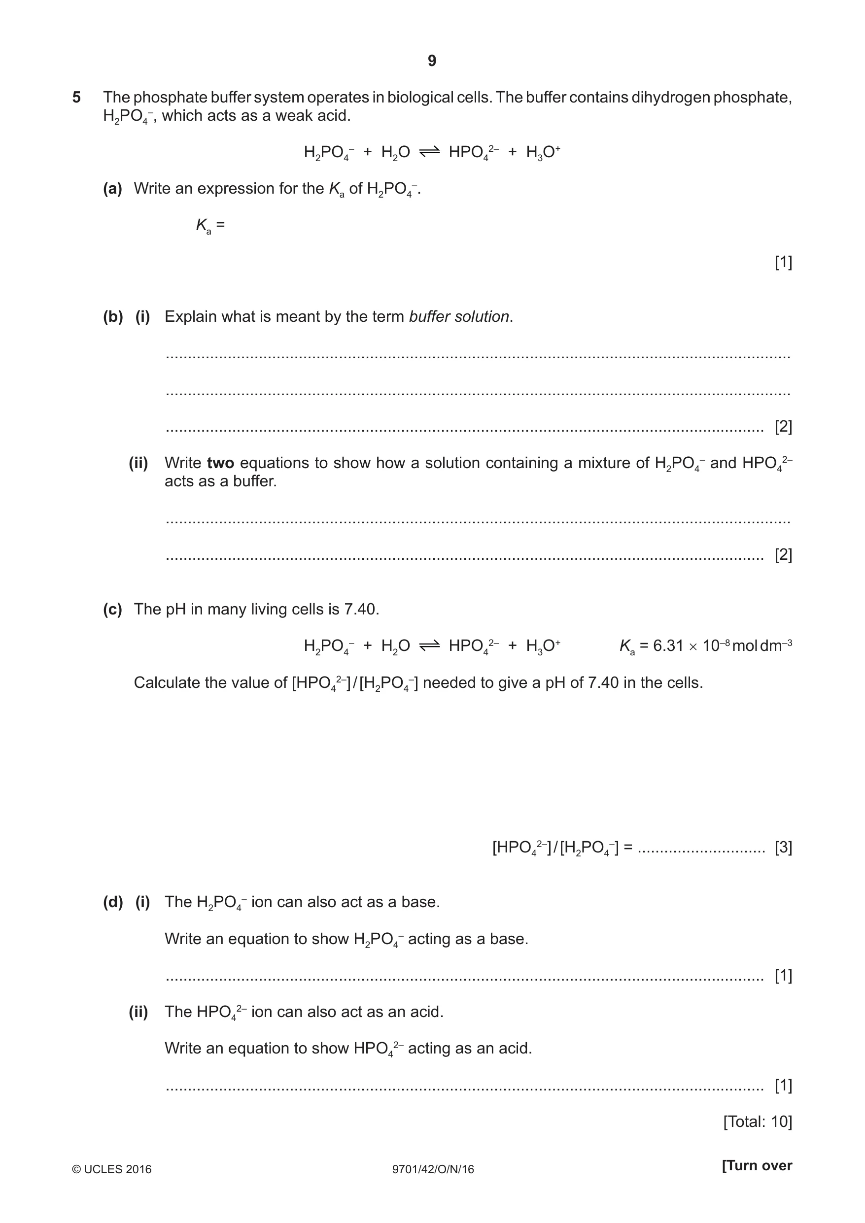 Cambridge A Level Chemistry 9701 2016 Oct/Nov Paper 4 · Variant 2 question paper, page 9 of 20