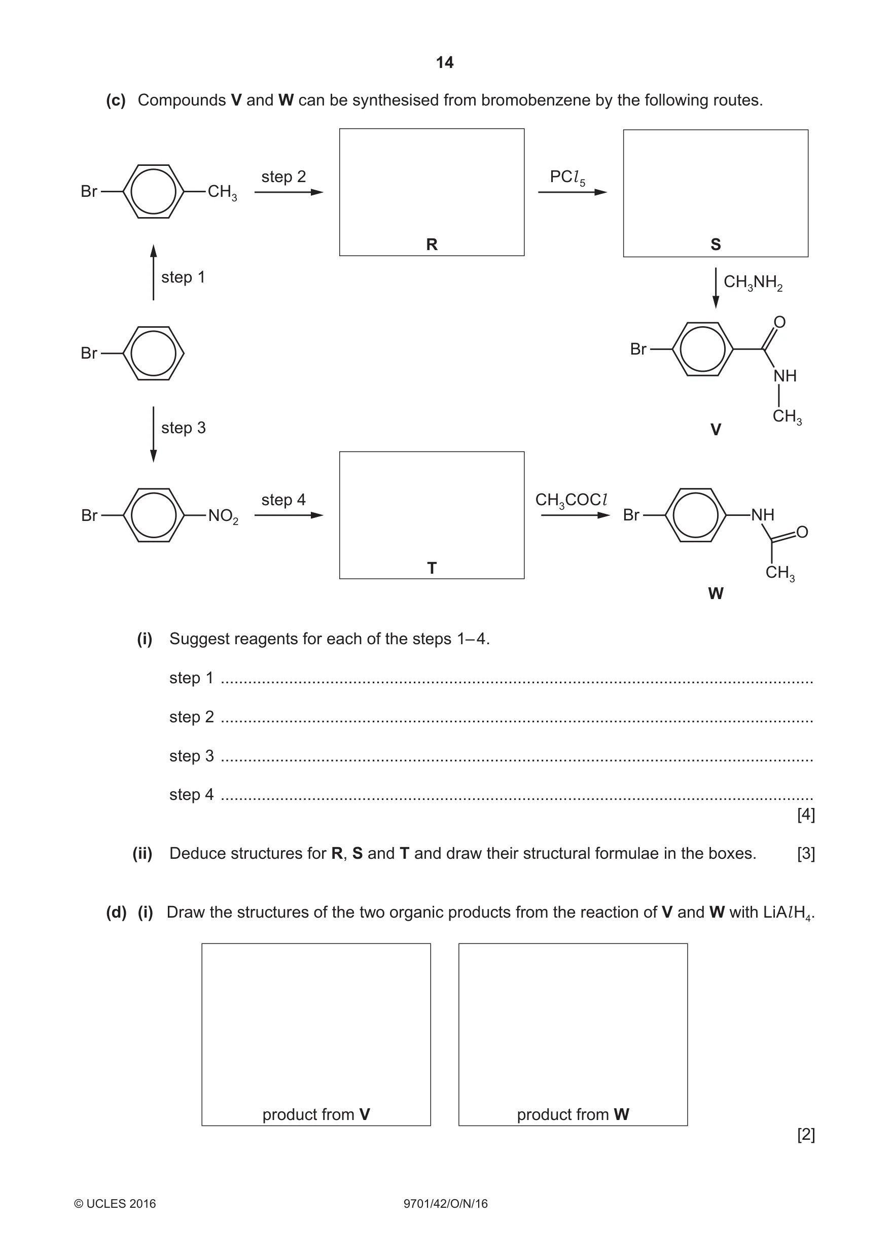 Cambridge A Level Chemistry 9701 2016 Oct/Nov Paper 4 · Variant 2 question paper, page 14 of 20