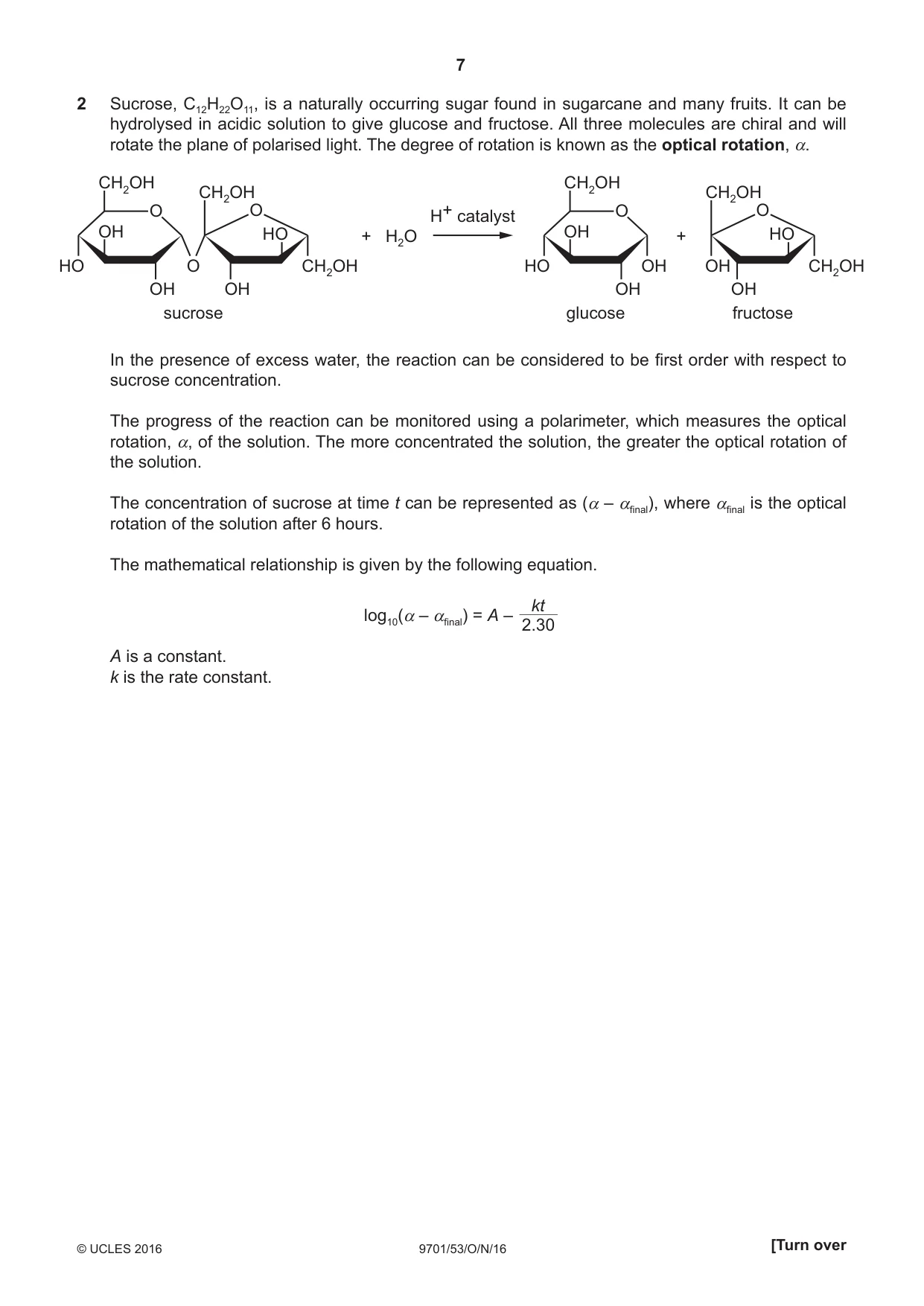 Cambridge A Level Chemistry 9701 2016 Oct/Nov Paper 5 · Variant 3 question paper, page 7 of 12