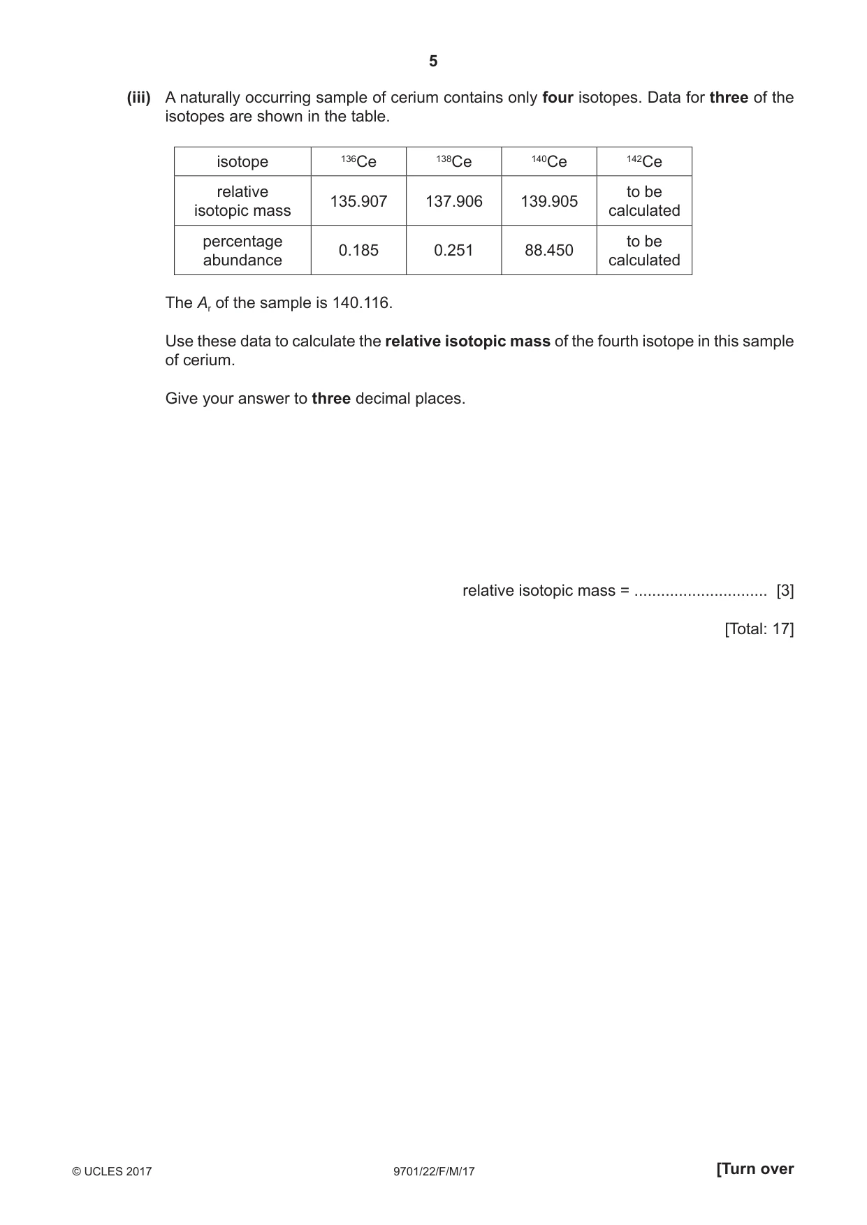 Cambridge A Level Chemistry 9701 2017 Feb/March Paper 2 · Variant 2 question paper, page 5 of 16