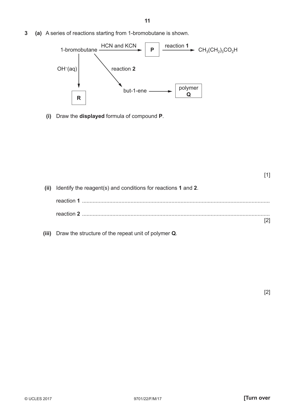 Cambridge A Level Chemistry 9701 2017 Feb/March Paper 2 · Variant 2 question paper, page 11 of 16