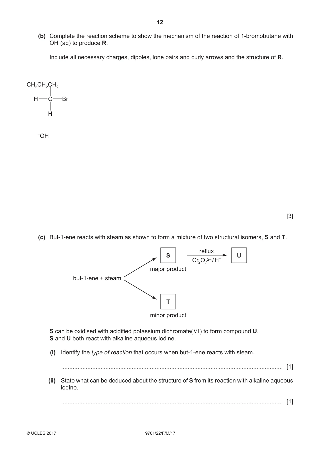 Cambridge A Level Chemistry 9701 2017 Feb/March Paper 2 · Variant 2 question paper, page 12 of 16