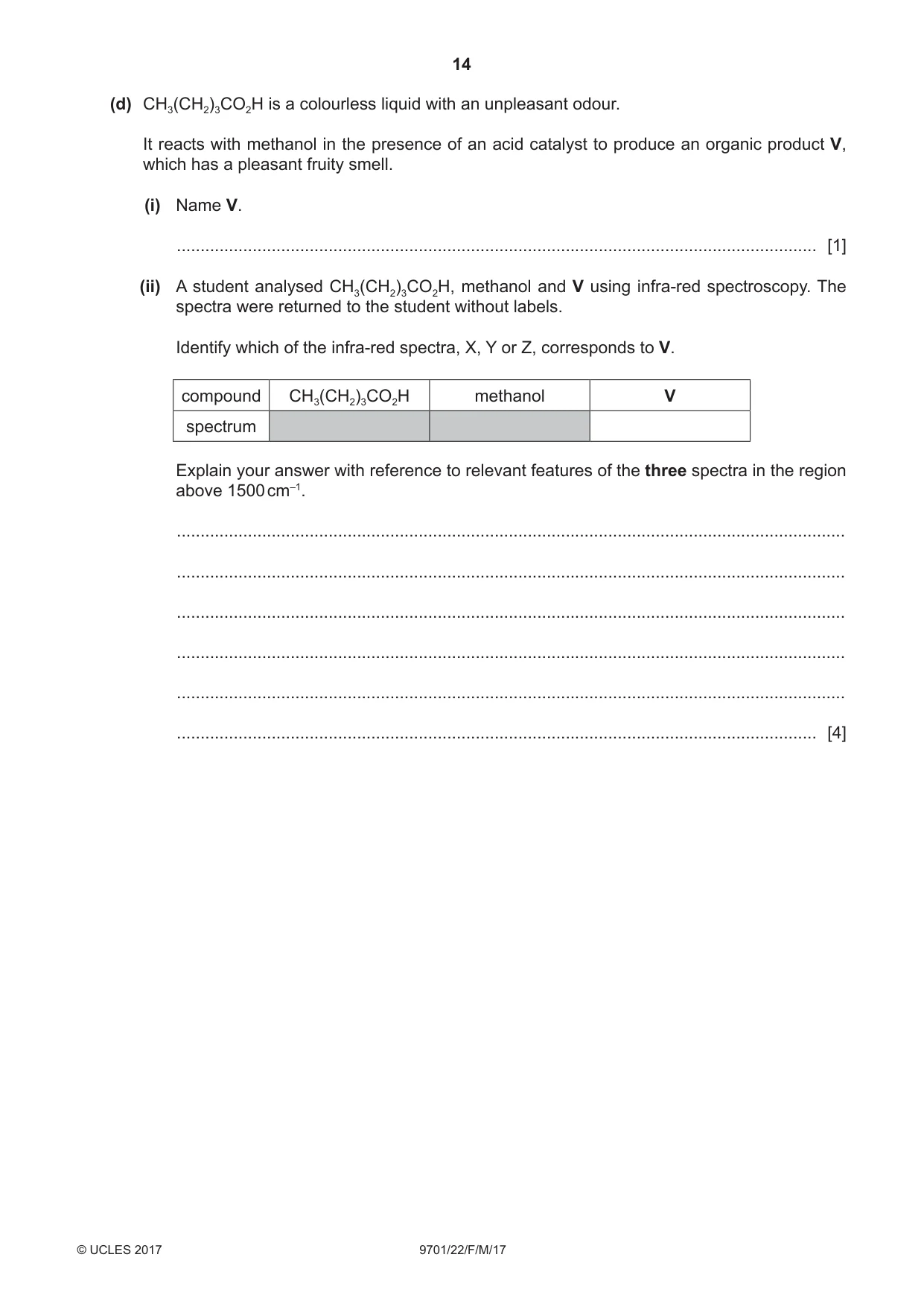 Cambridge A Level Chemistry 9701 2017 Feb/March Paper 2 · Variant 2 question paper, page 14 of 16