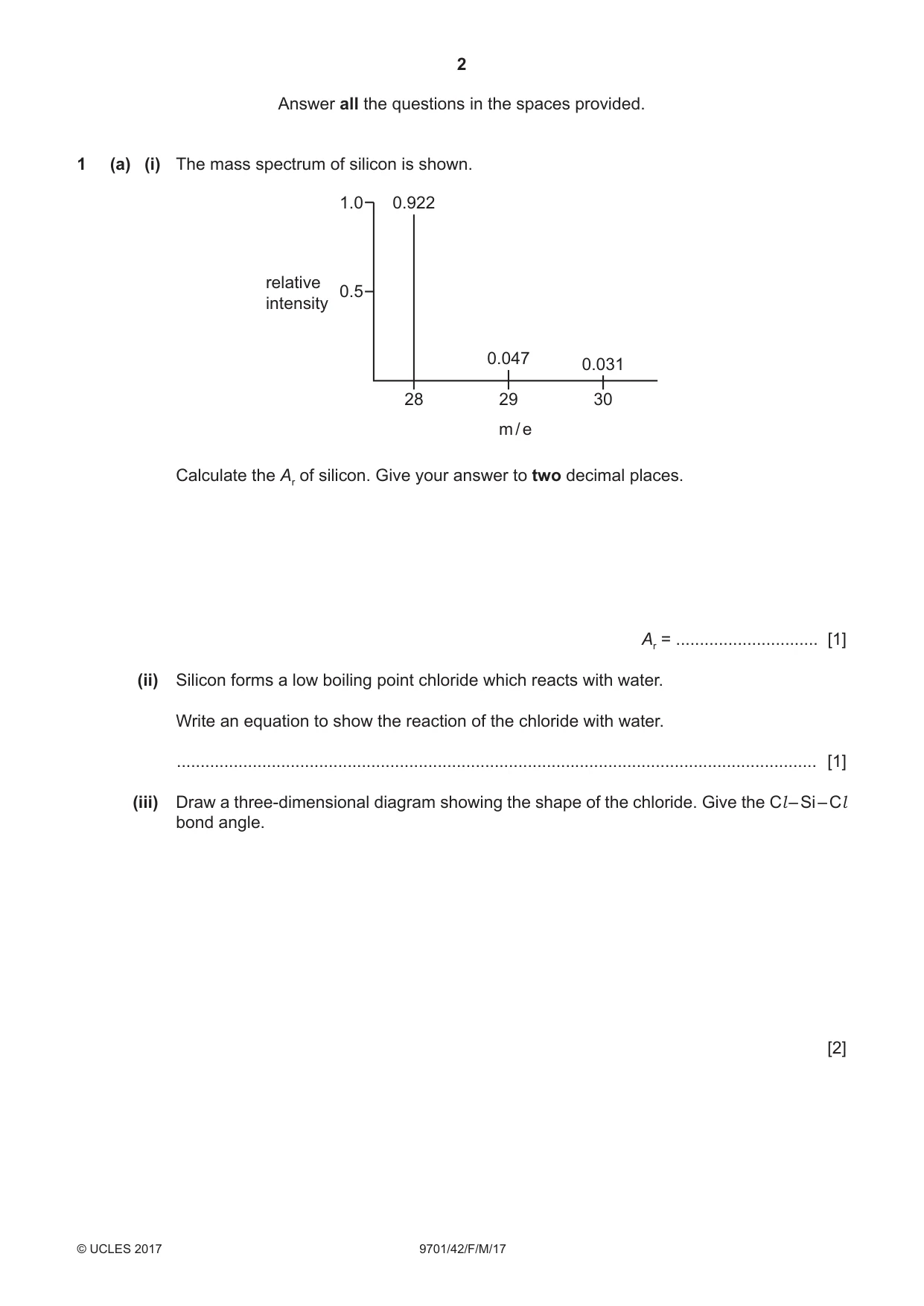 Cambridge A Level Chemistry 9701 2017 Feb/March Paper 4 · Variant 2 question paper, page 2 of 24