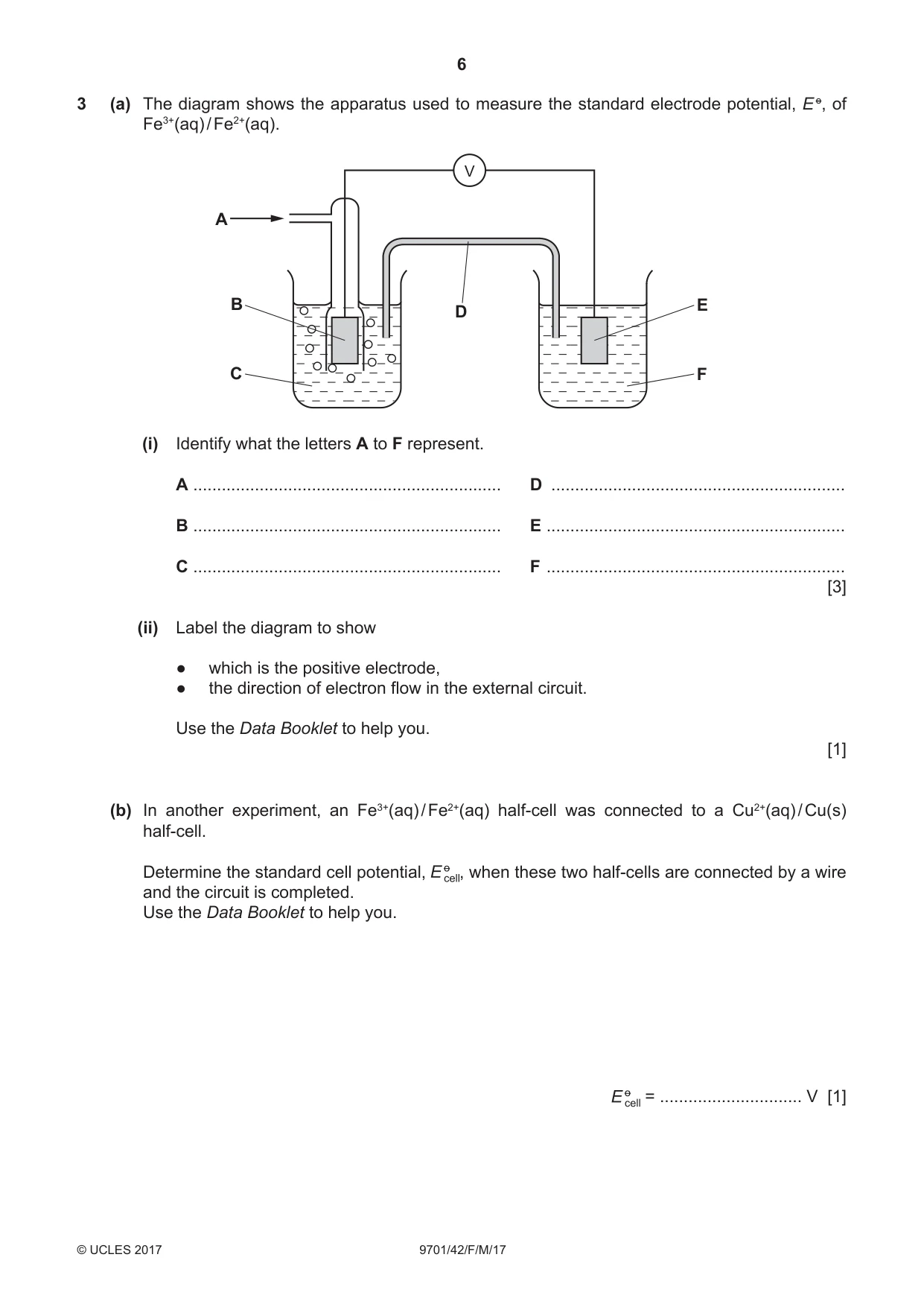 Cambridge A Level Chemistry 9701 2017 Feb/March Paper 4 · Variant 2 question paper, page 6 of 24