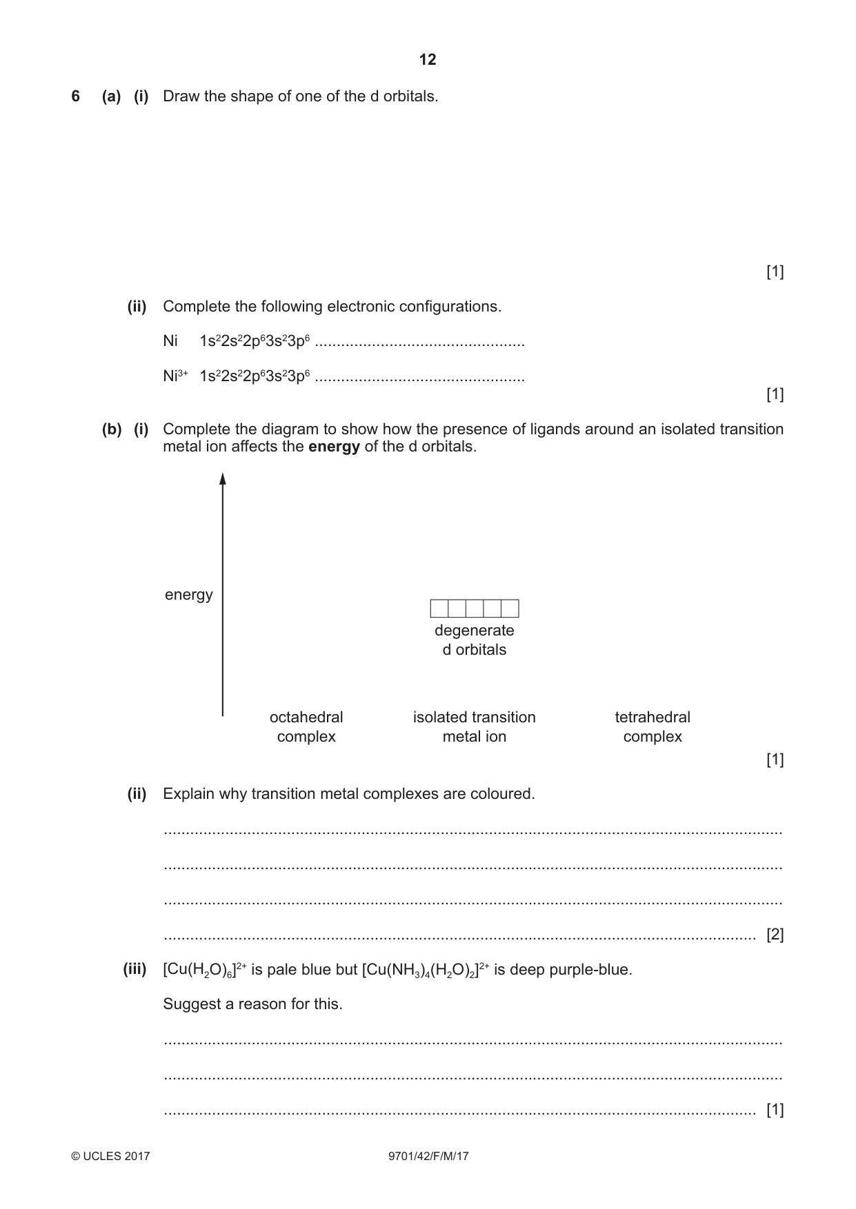 Cambridge A Level Chemistry 9701 2017 Feb/March Paper 4 · Variant 2 question paper, page 12 of 24