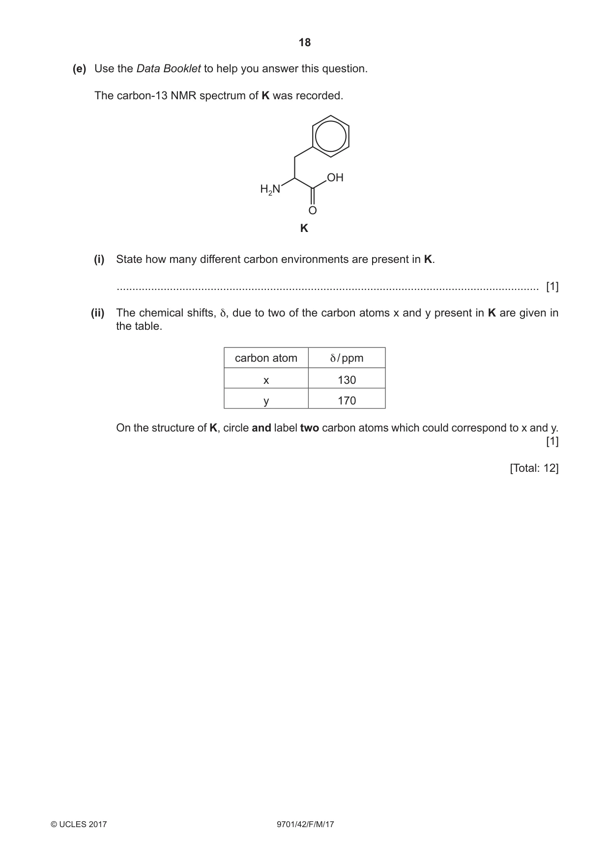 Cambridge A Level Chemistry 9701 2017 Feb/March Paper 4 · Variant 2 question paper, page 18 of 24