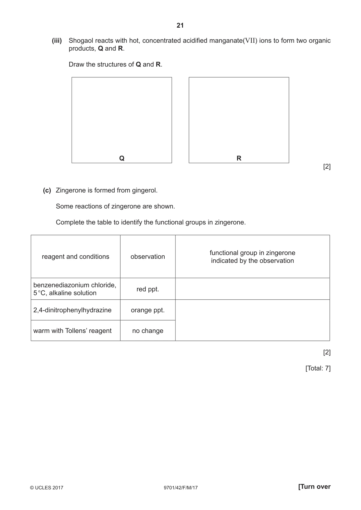 Cambridge A Level Chemistry 9701 2017 Feb/March Paper 4 · Variant 2 question paper, page 21 of 24