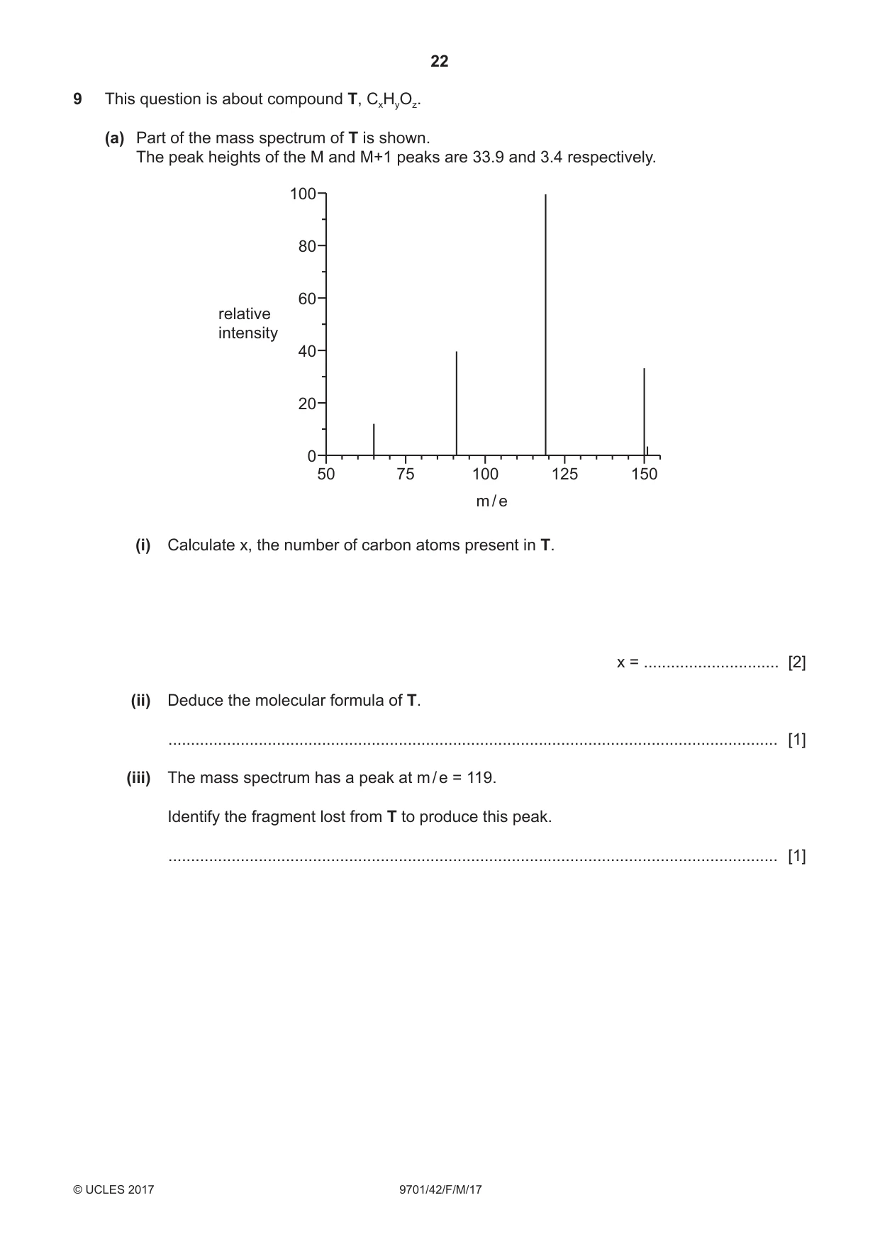 Cambridge A Level Chemistry 9701 2017 Feb/March Paper 4 · Variant 2 question paper, page 22 of 24