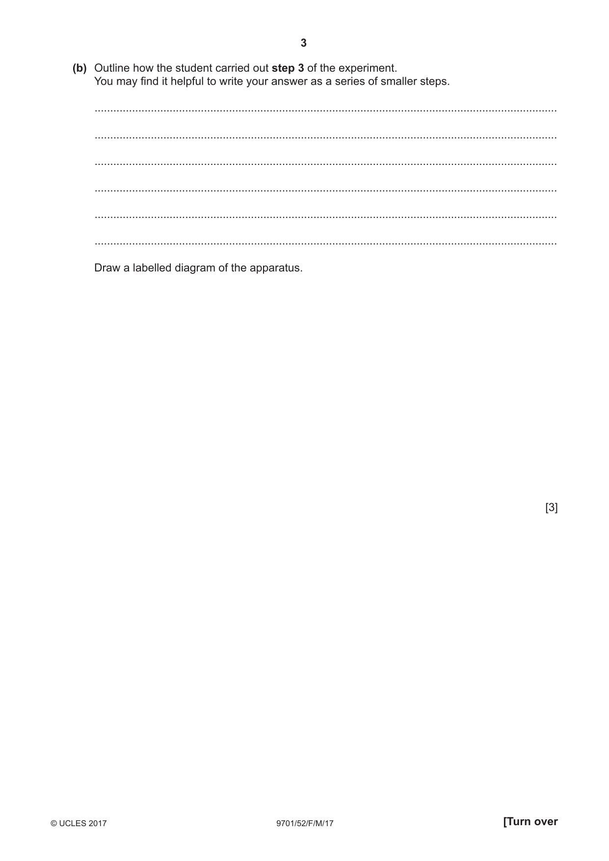 Cambridge A Level Chemistry 9701 2017 Feb/March Paper 5 · Variant 2 question paper, page 3 of 12
