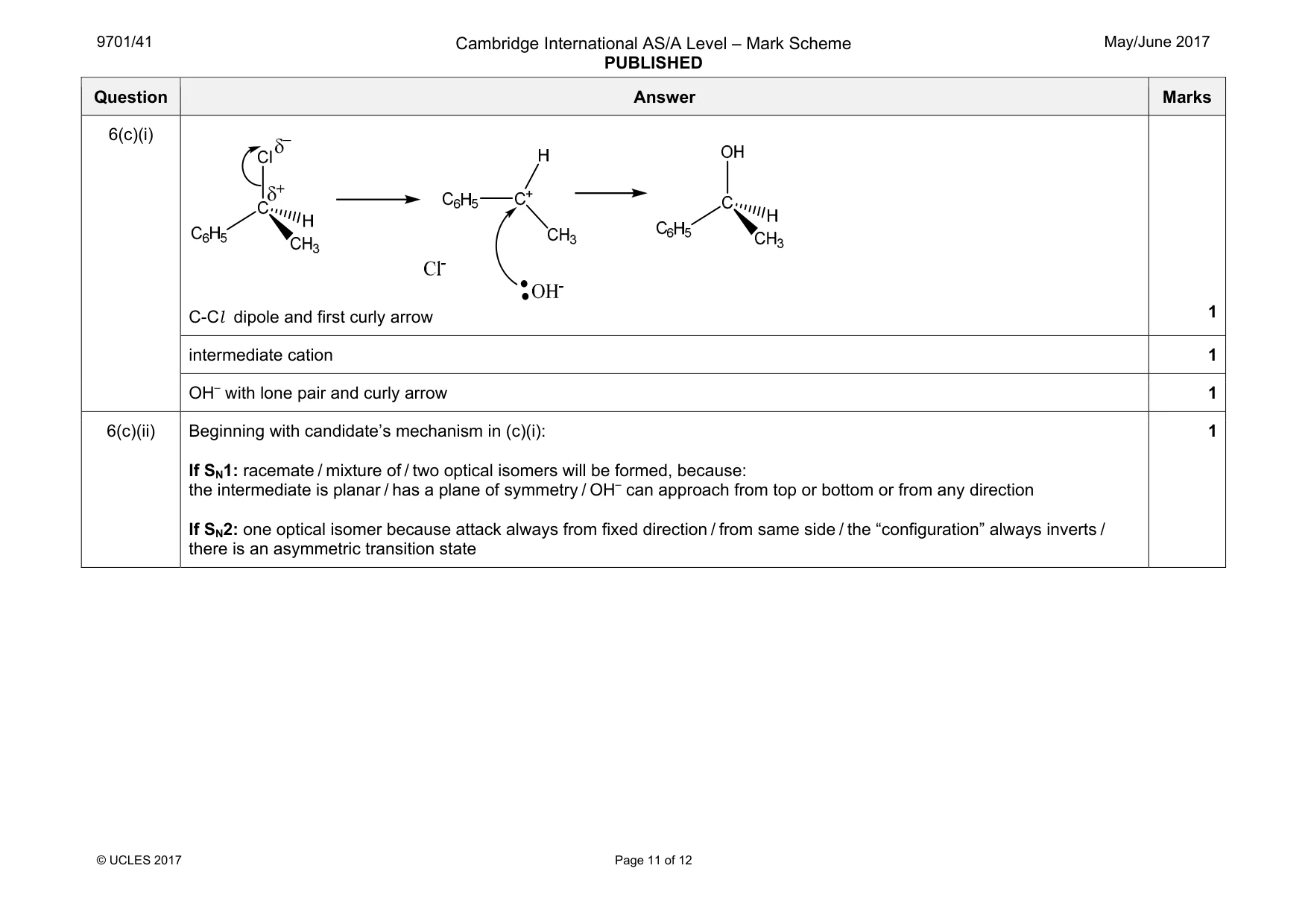 Mark scheme, page 11 of 12
